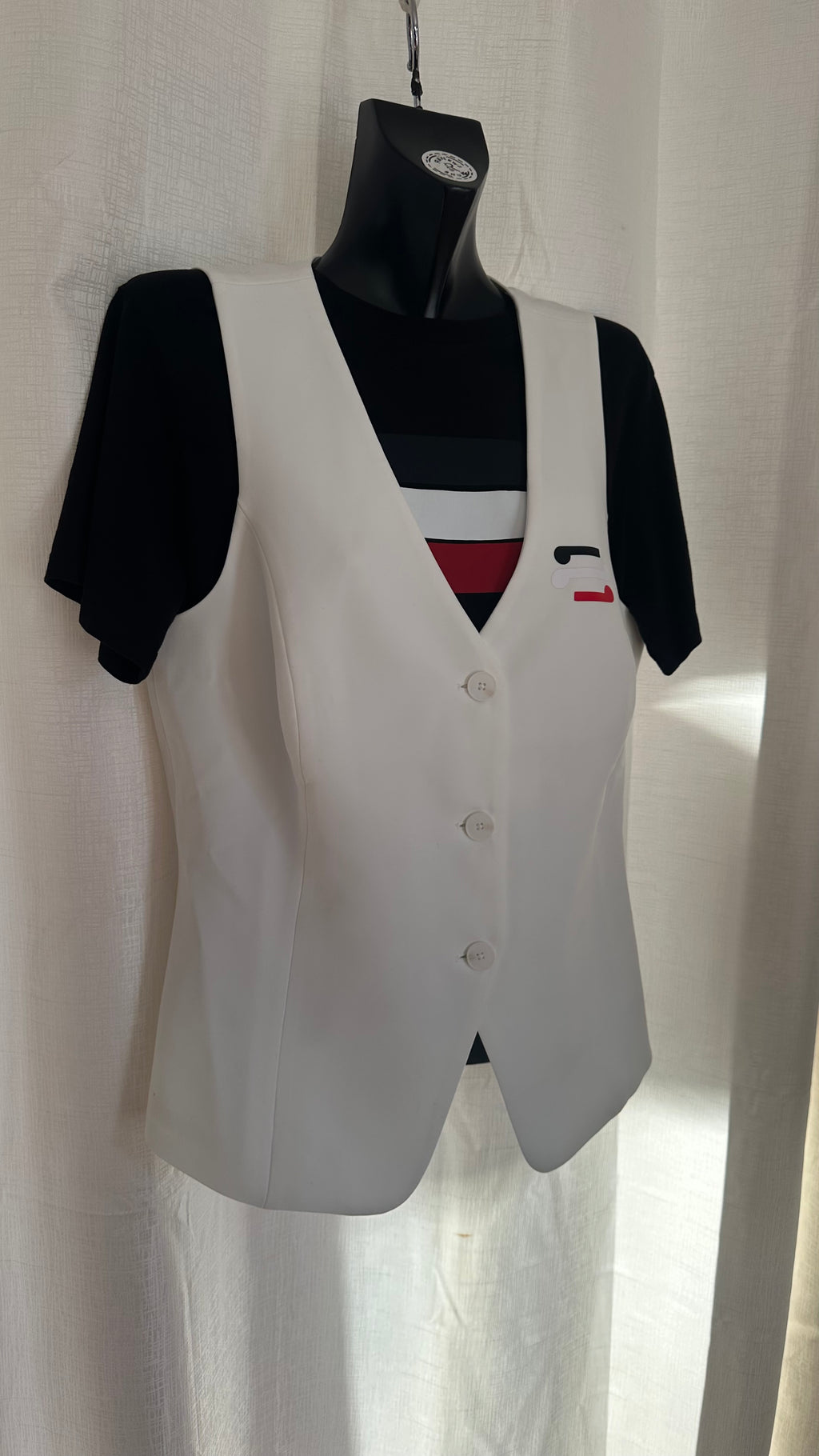 STATEMENT Vest n White x Size 14 x