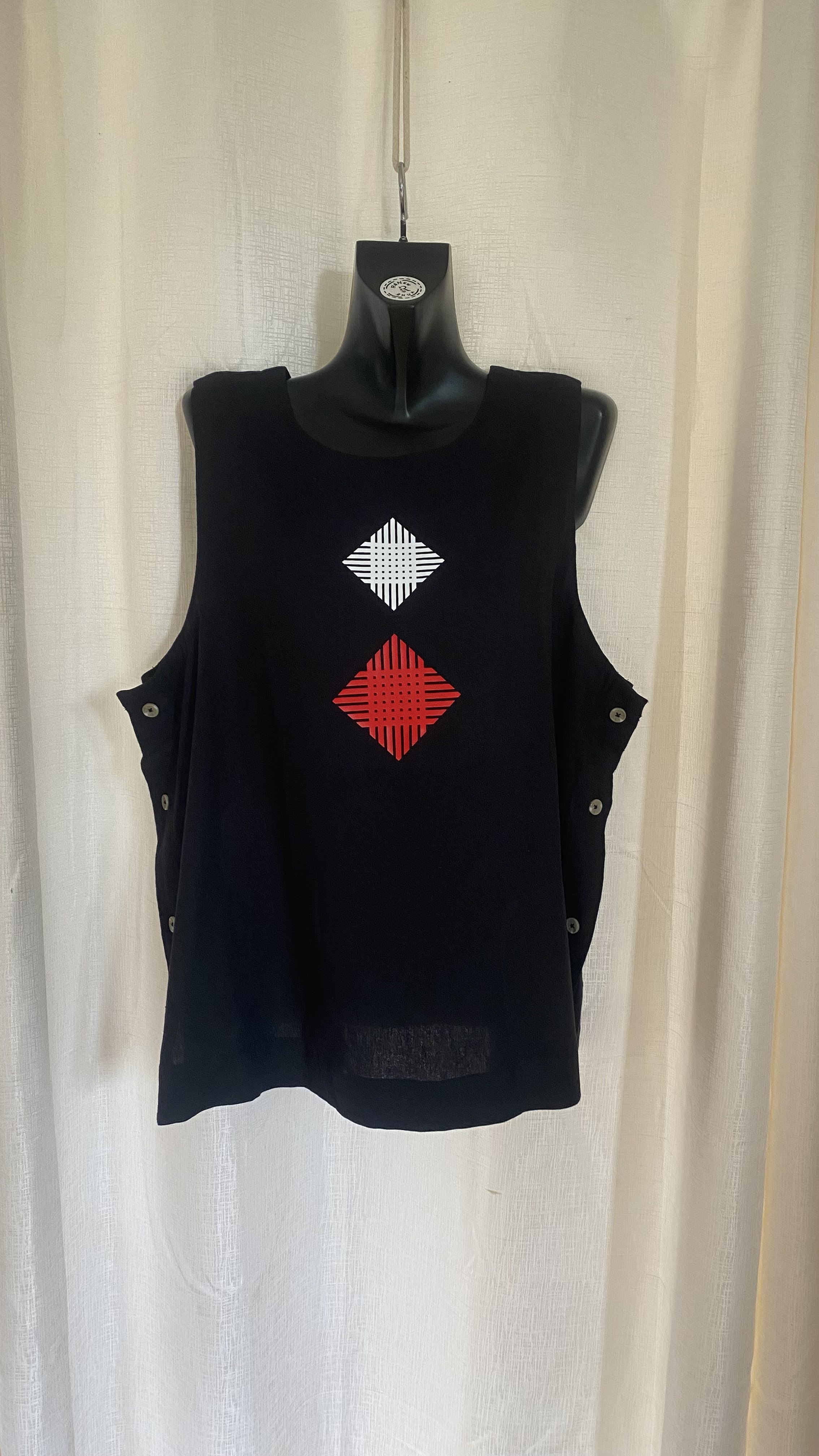Wahine Singlet n Black x Size 18 x