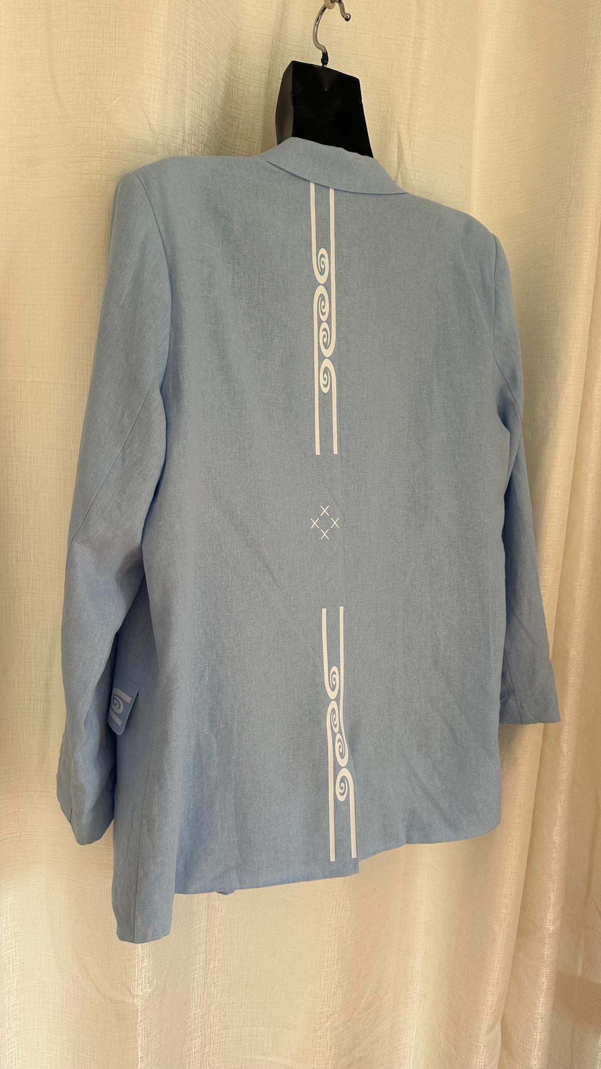 Linen Blazer n Baby Blue x Size 16 x