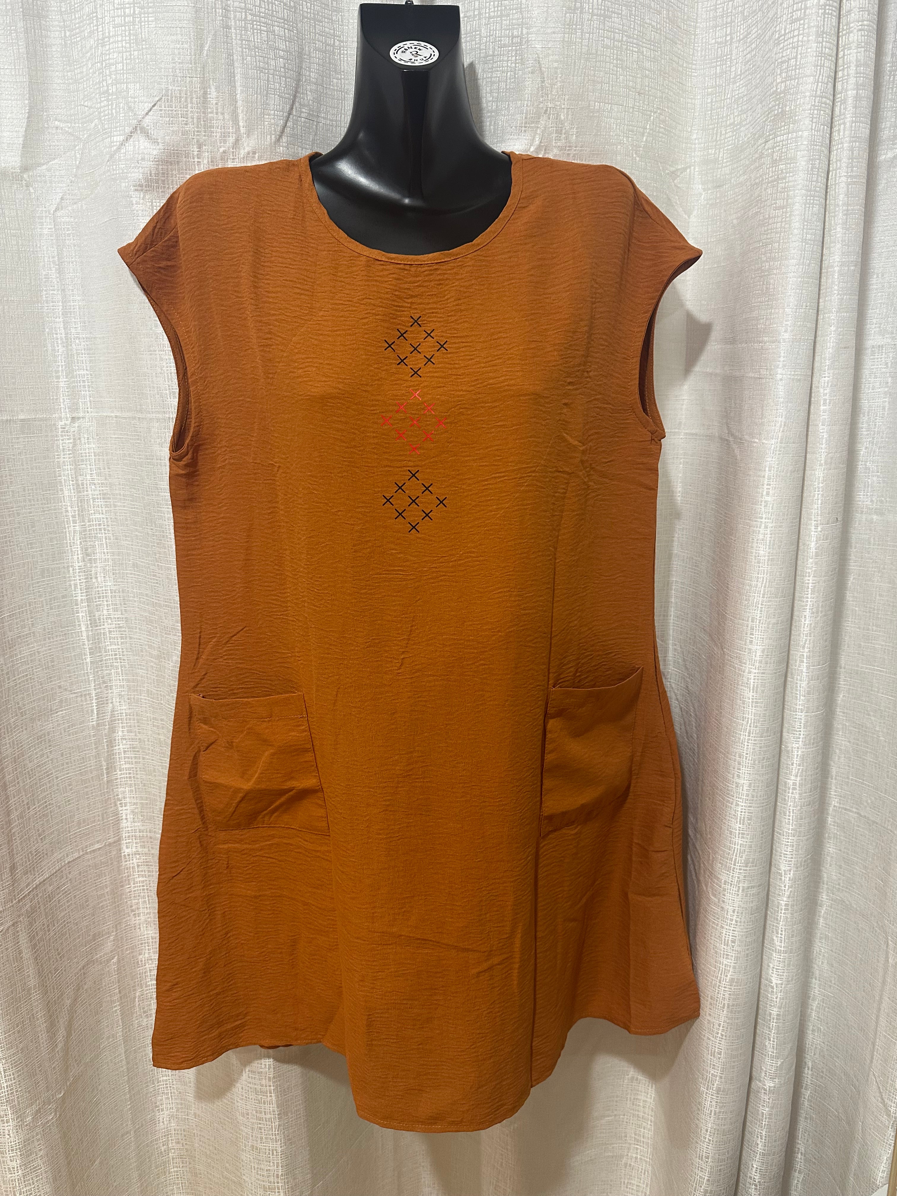 Midi Dress n Rusty brown x Size 14 x