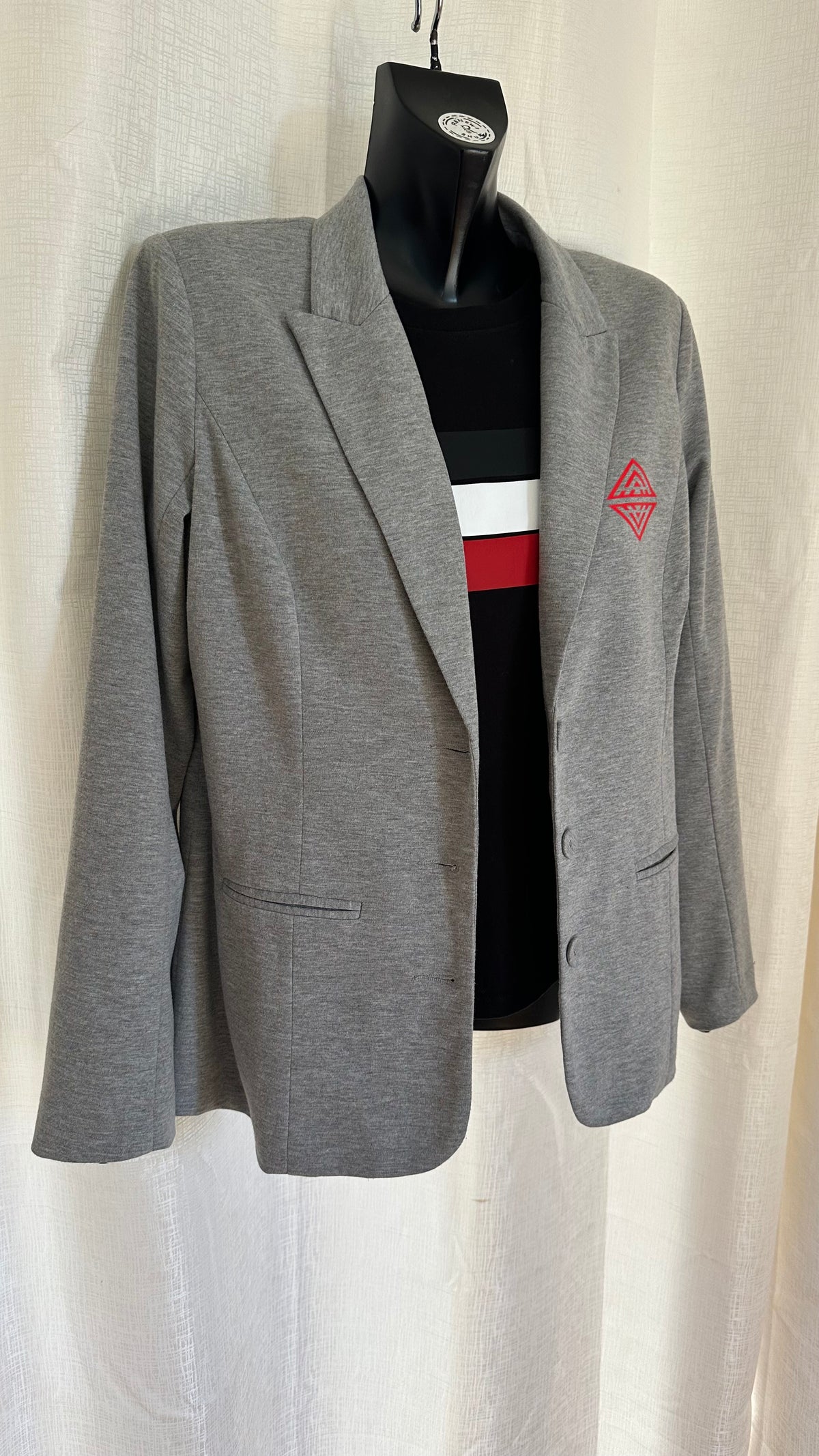 Statement Blazer  n Light Grey x Size 14 x