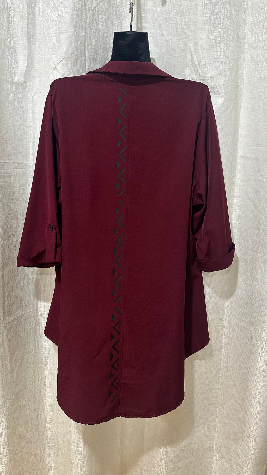 Midi Dress Shirt n Burgundy x Size 18 x