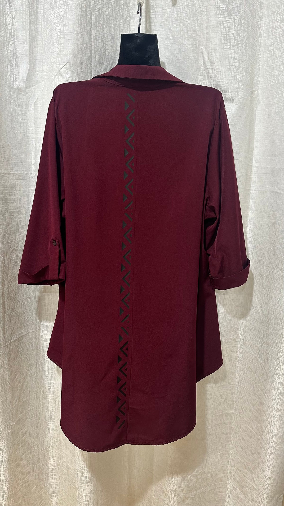 Midi Dress Shirt n Burgundy x Size 18 x
