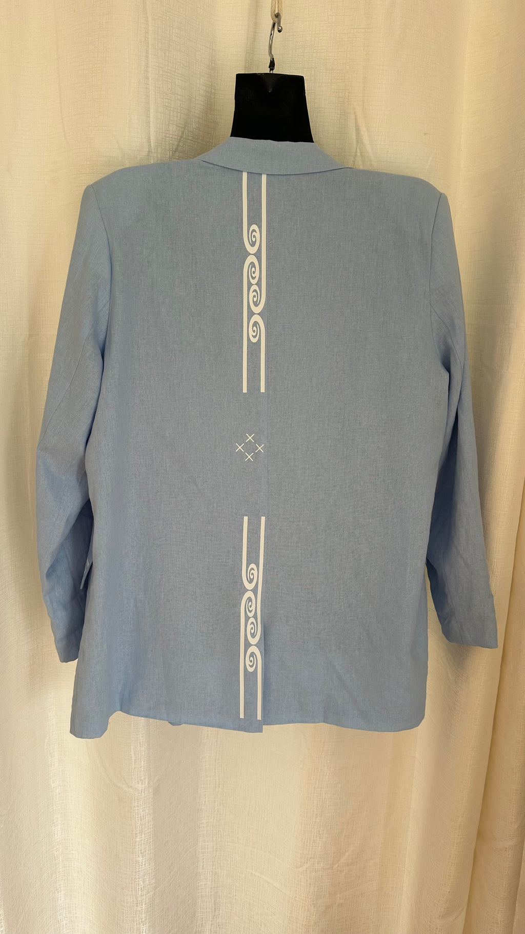 Linen Blazer n Baby Blue x Size 16 x