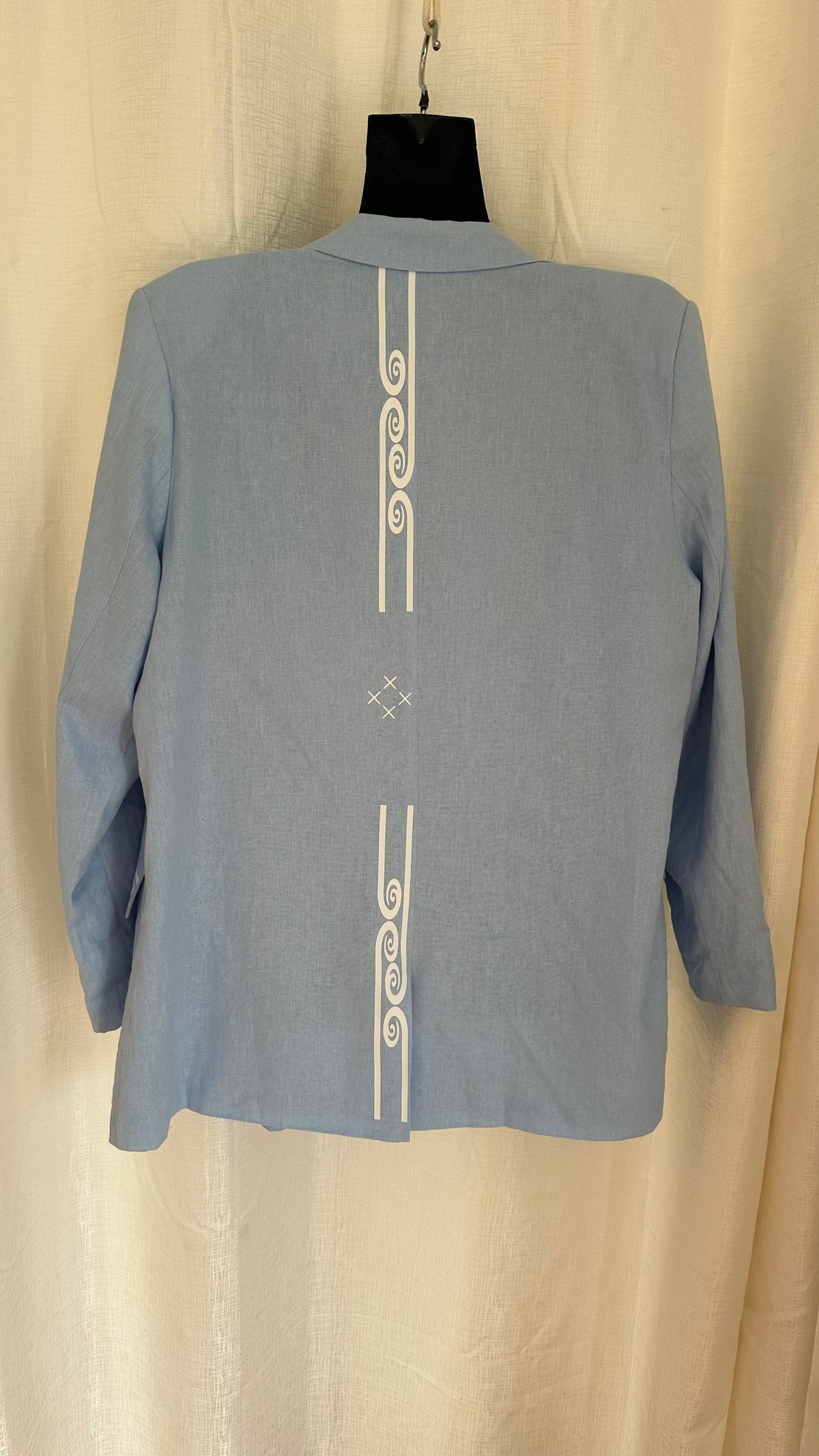 Linen Blazer n Baby Blue x Size 16 x