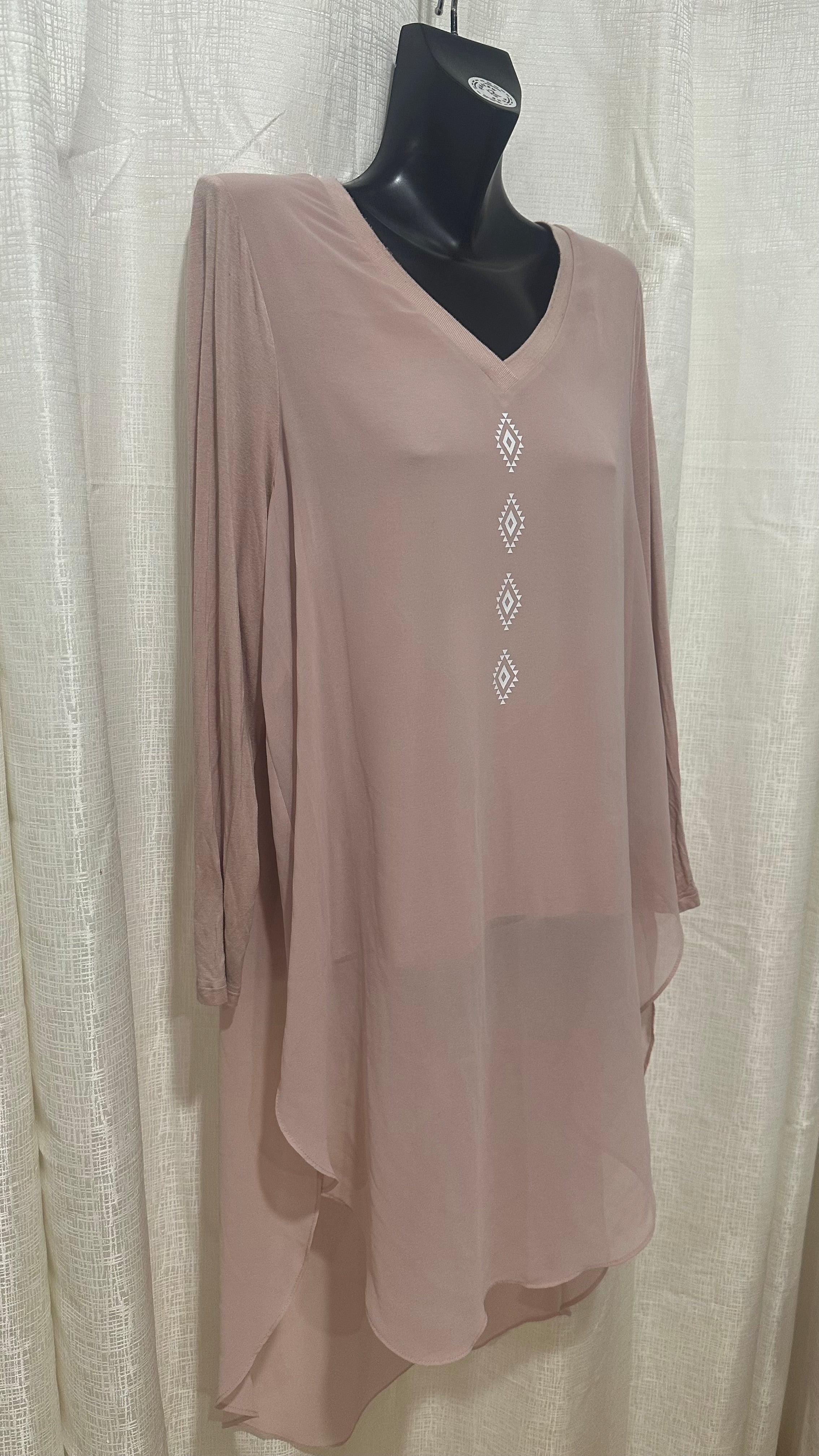 Layered Midi Dress n soft Pink x Size 16 x