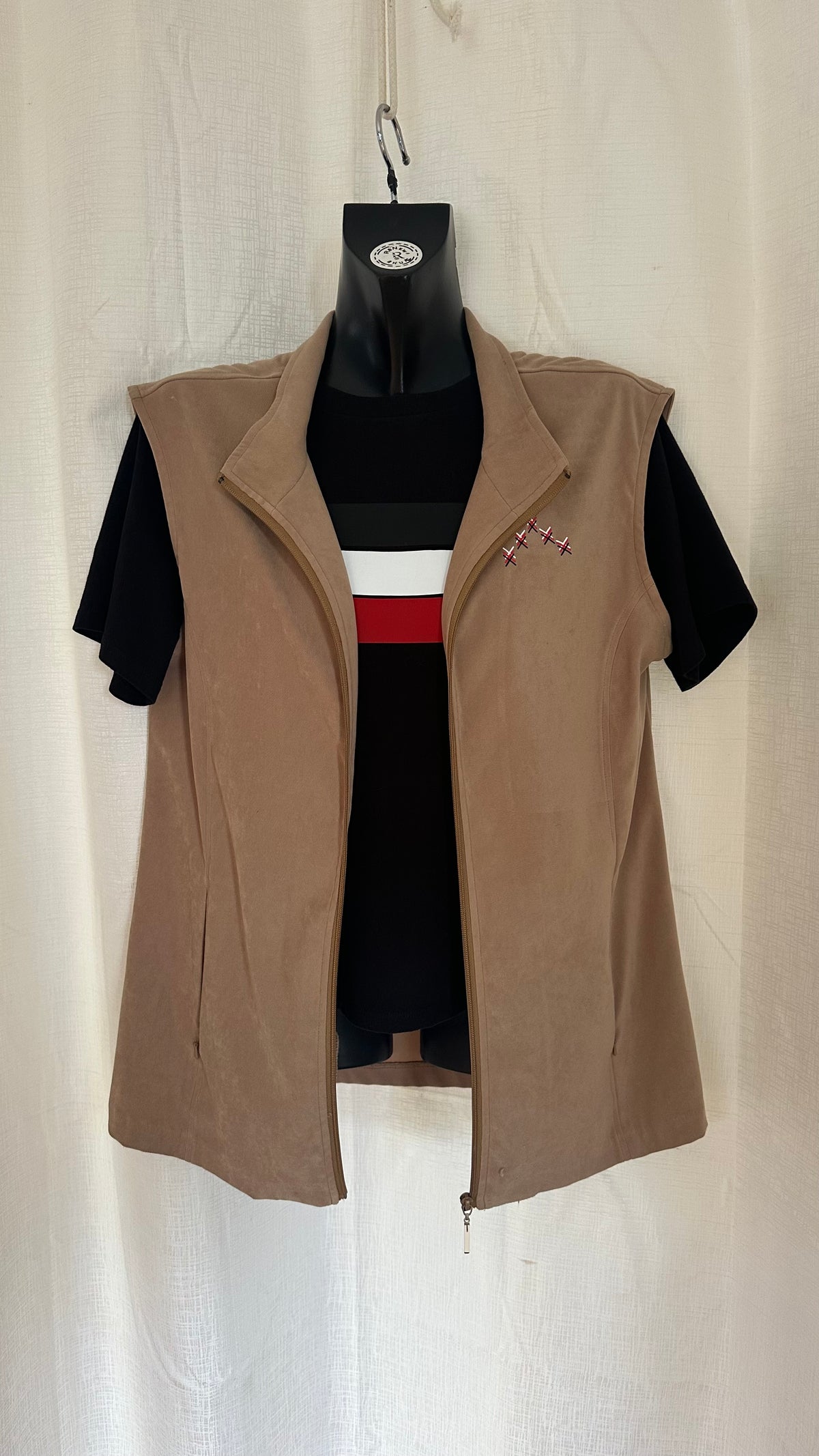 STATEMENT Vest n Beige/Tan x Size 16 x