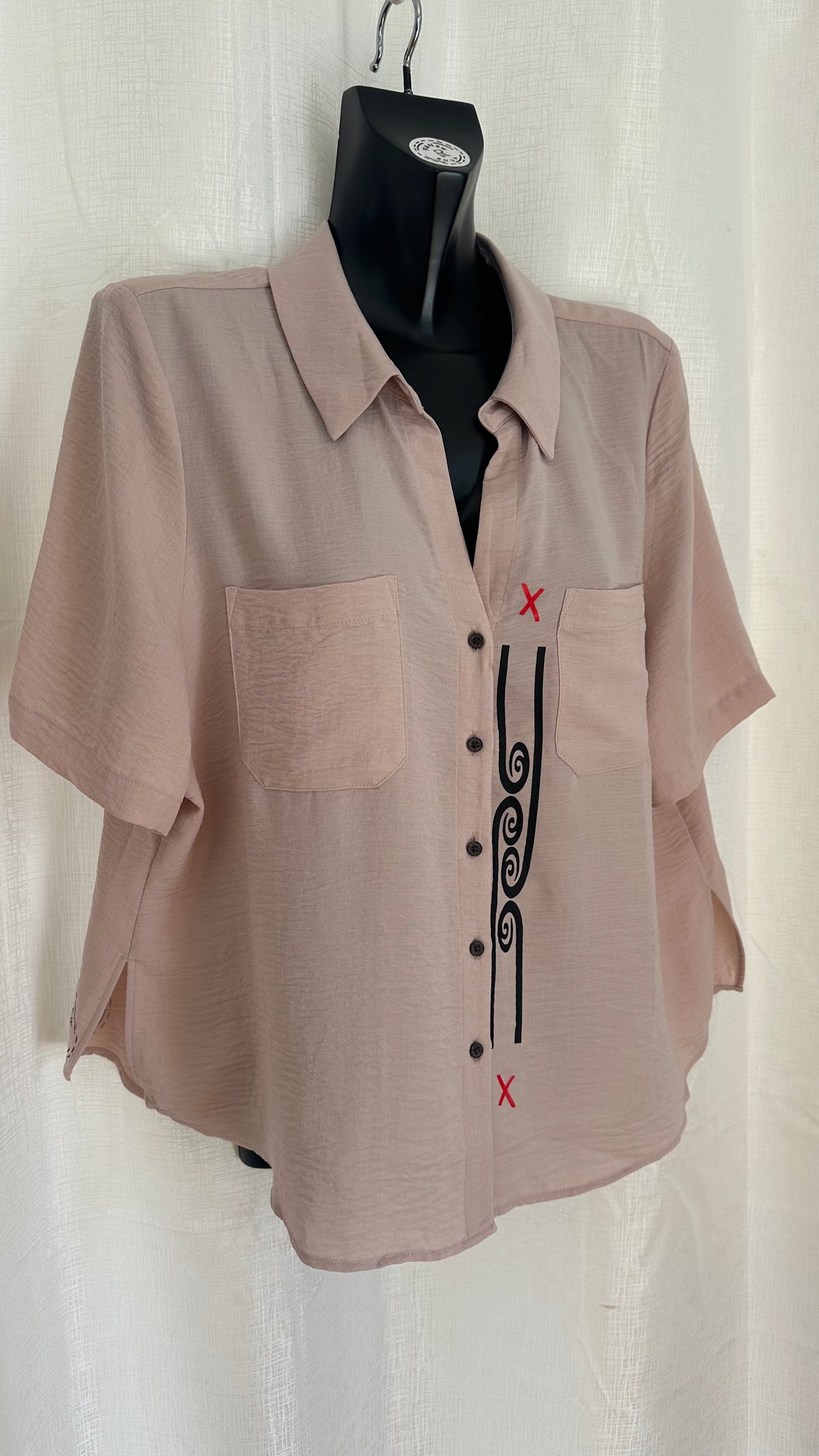 Wahine Shirt n Soft Pink x Size 16 x