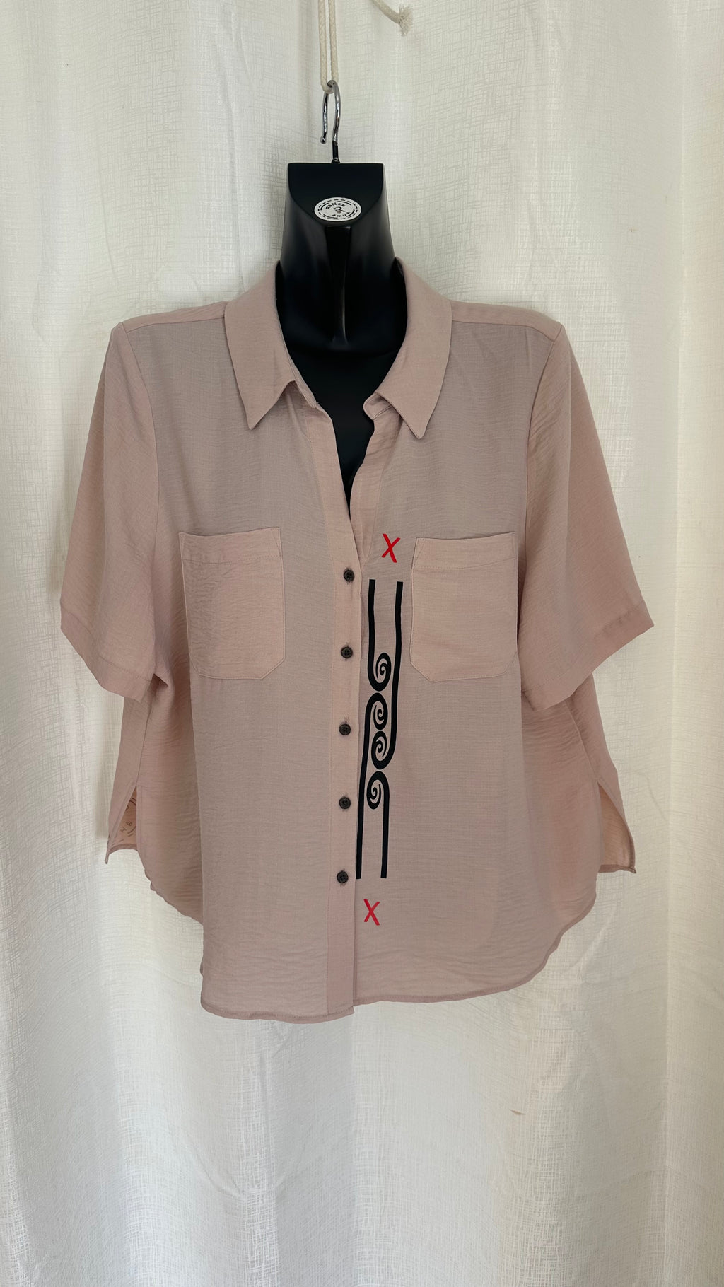 Wahine Shirt n Soft Pink x Size 16 x