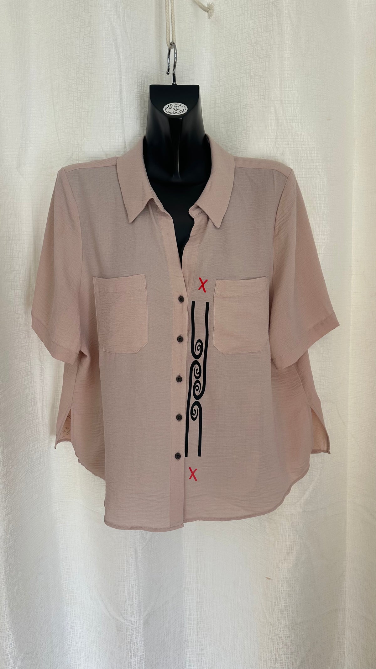 Wahine Shirt n Soft Pink x Size 16 x