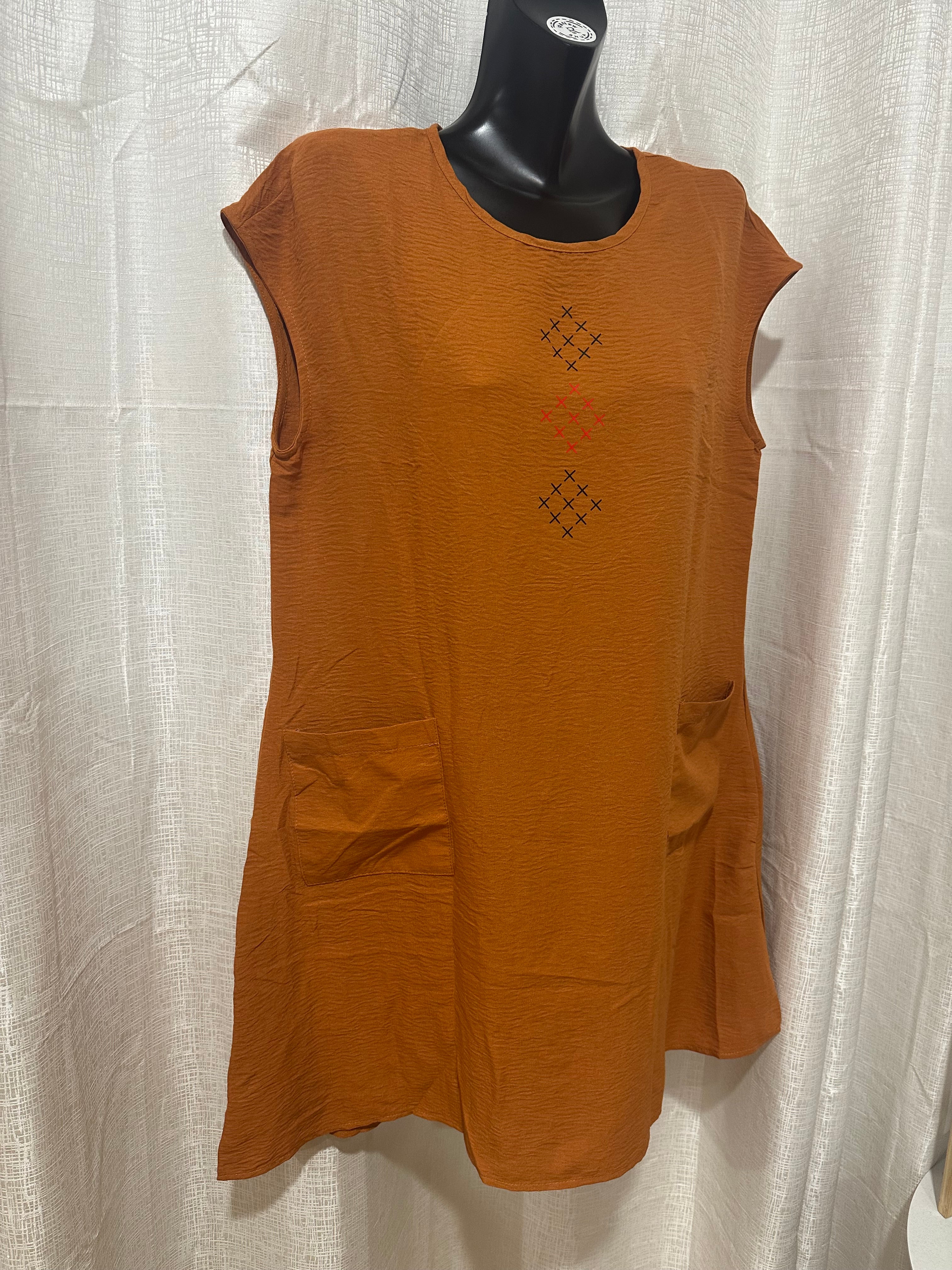 Midi Dress n Rusty brown x Size 14 x