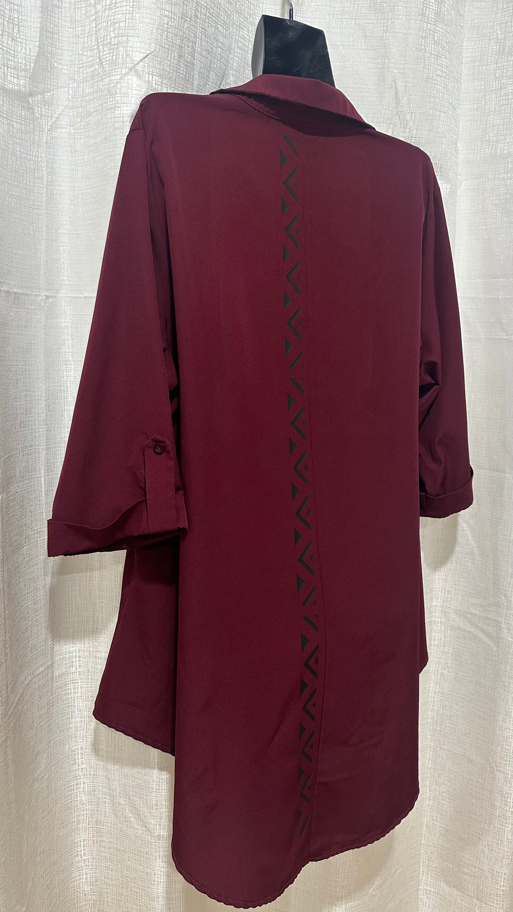 Midi Dress Shirt n Burgundy x Size 18 x