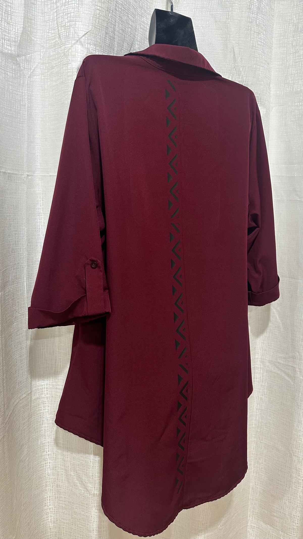 Midi Dress Shirt n Burgundy x Size 18 x
