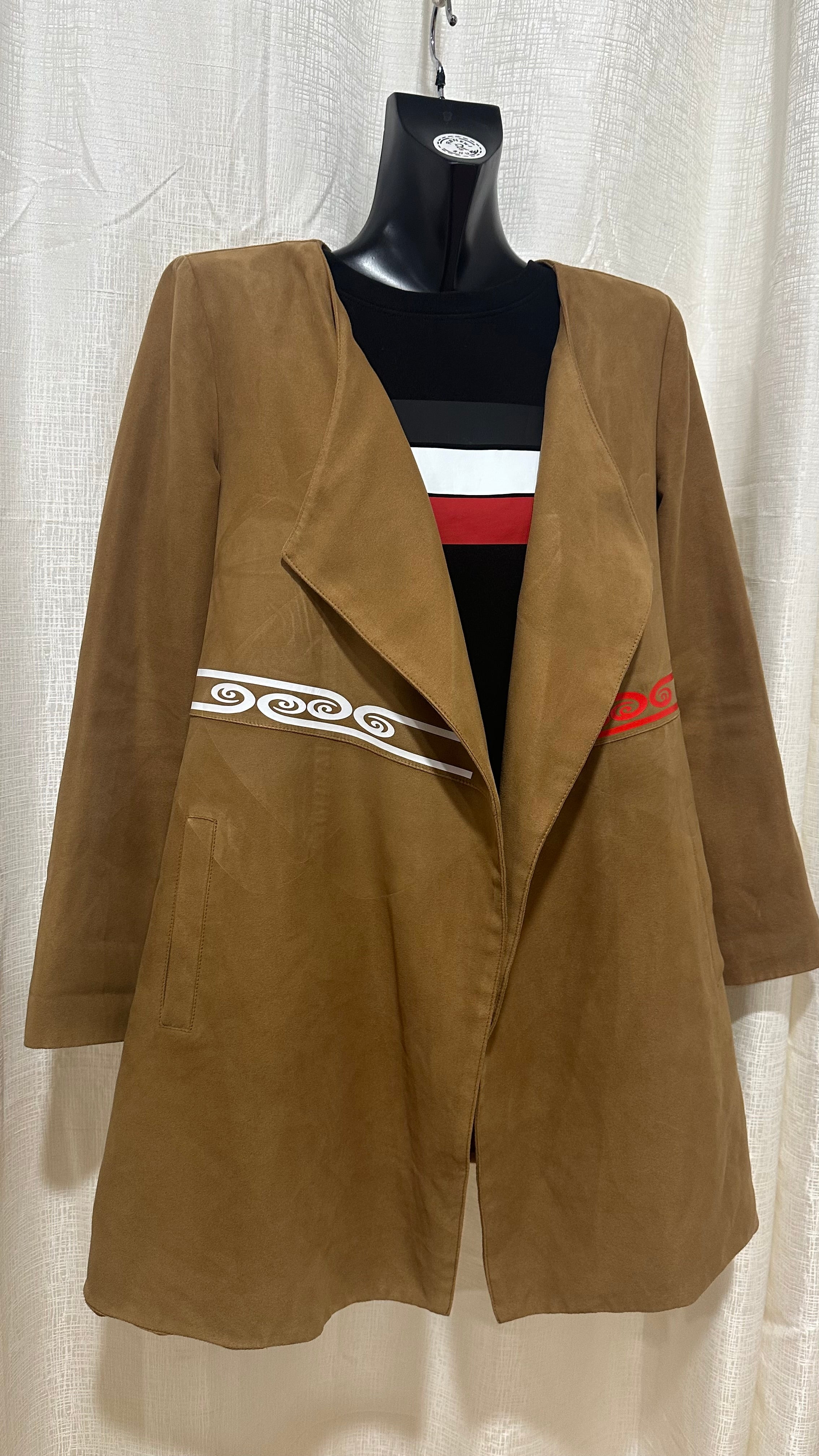 STATEMENT Coat n Tan Brown x Size12 x