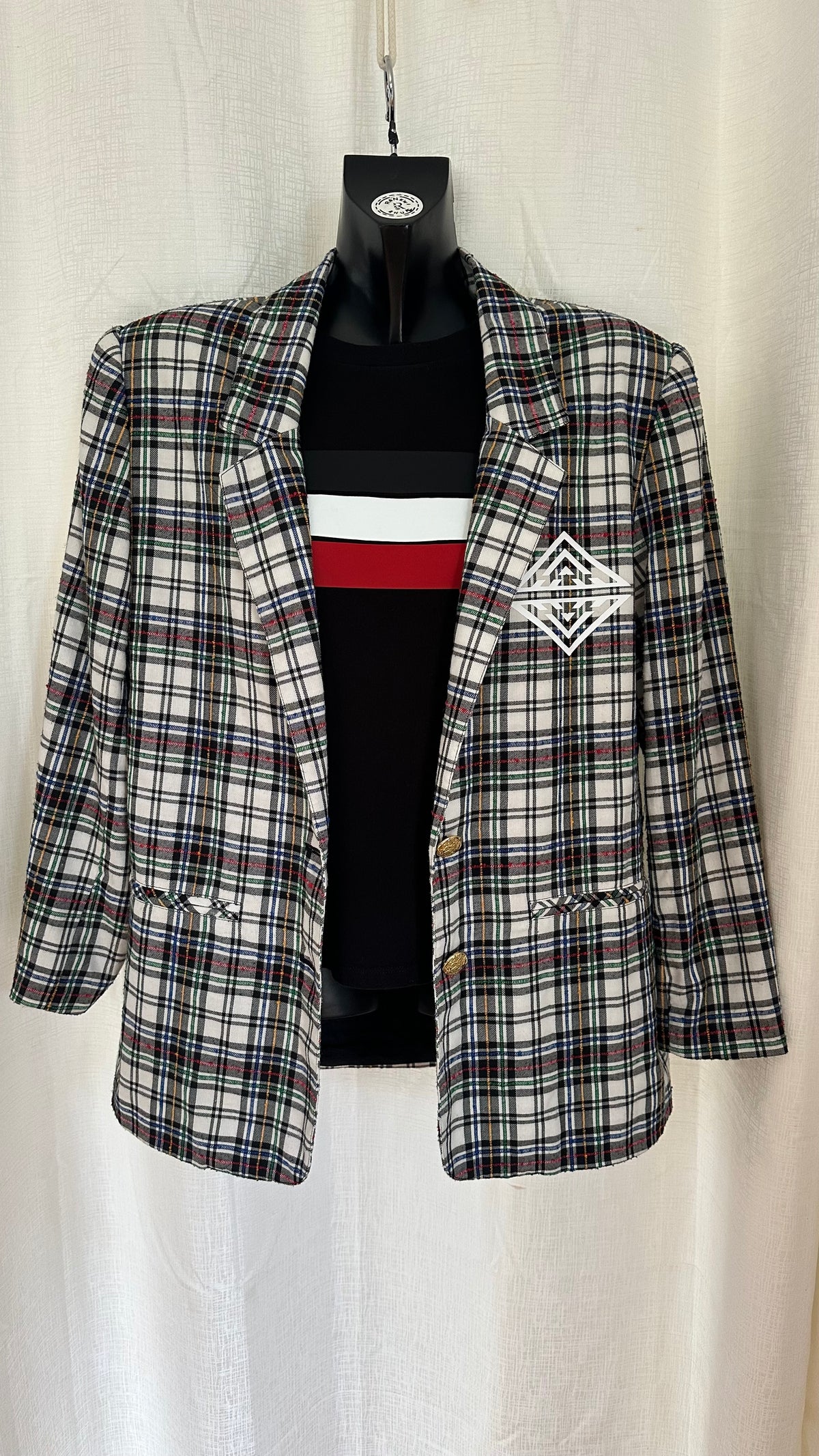 STATEMENT Blazer n Gingham x Size 14 x