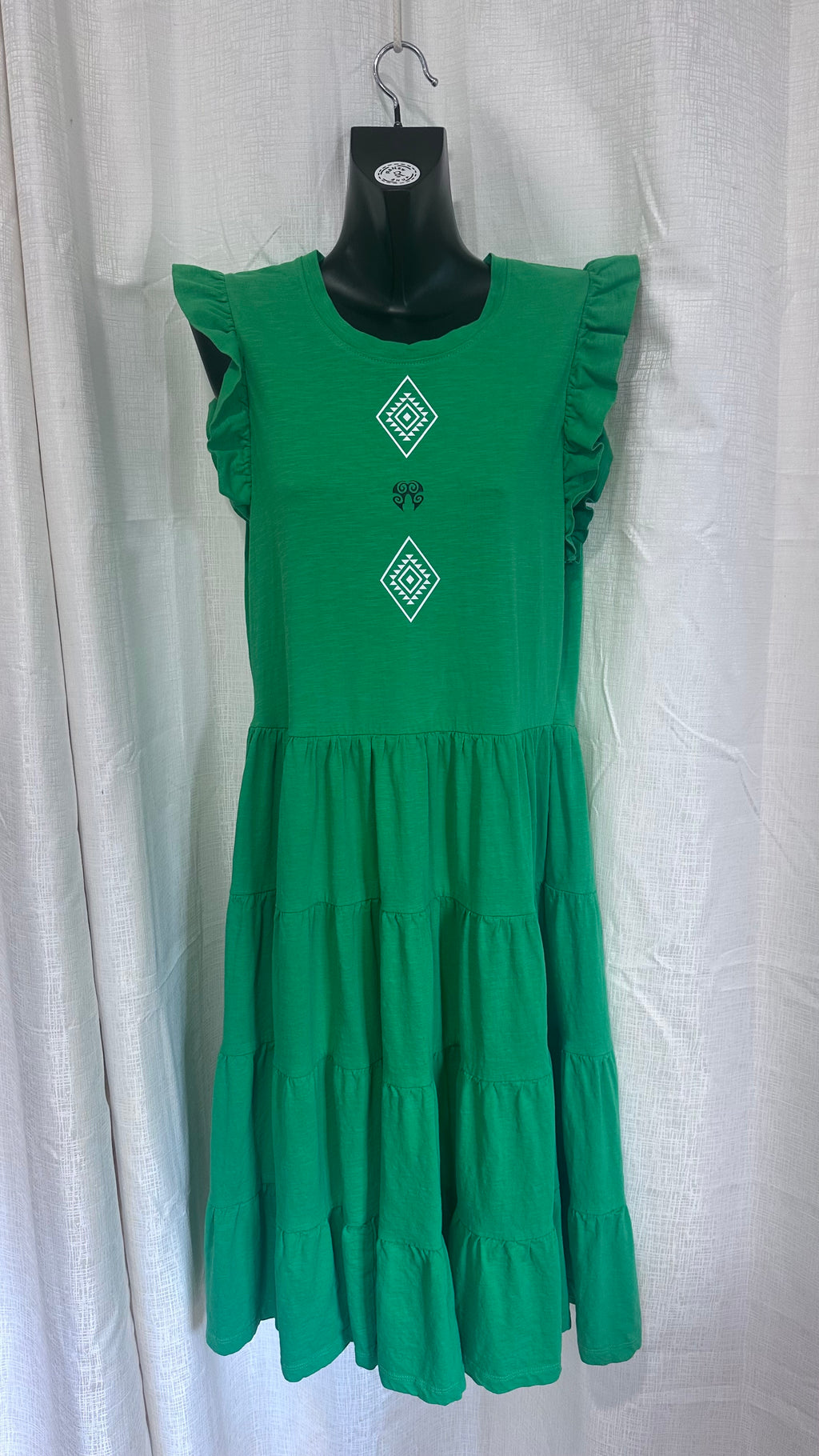 Midi Dress in Green x Size 16 x