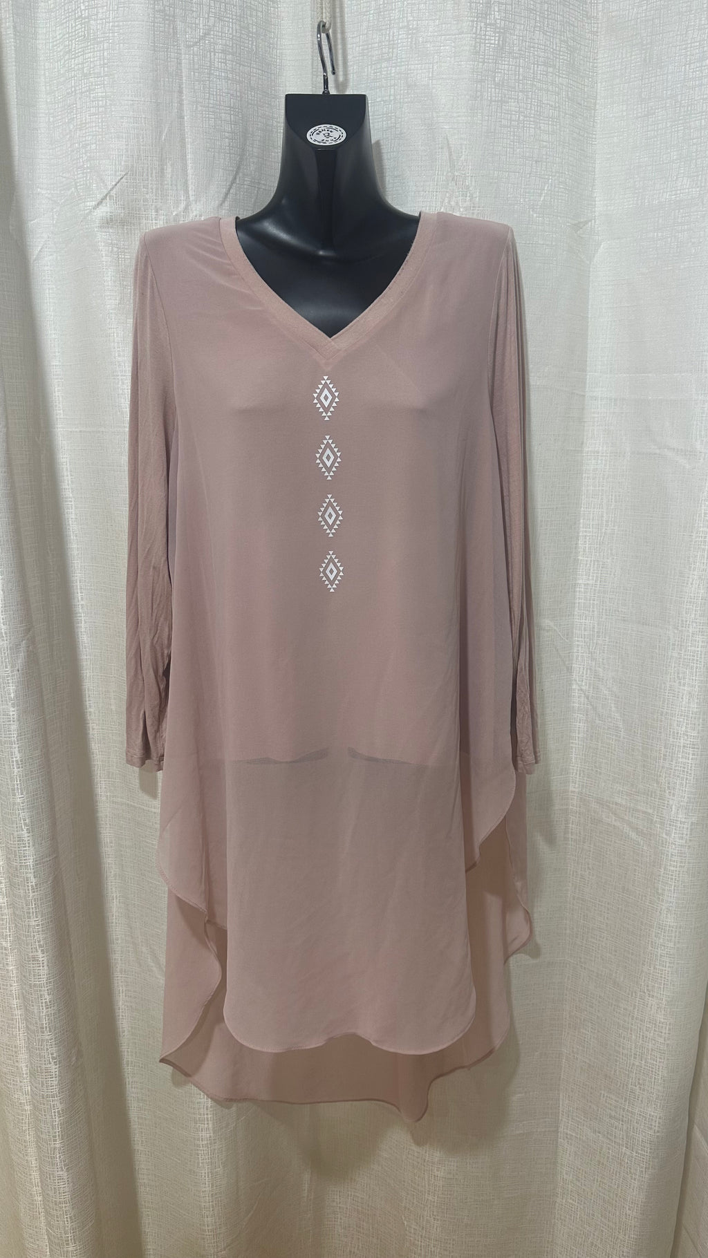 Layered Midi Dress n soft Pink x Size 16 x