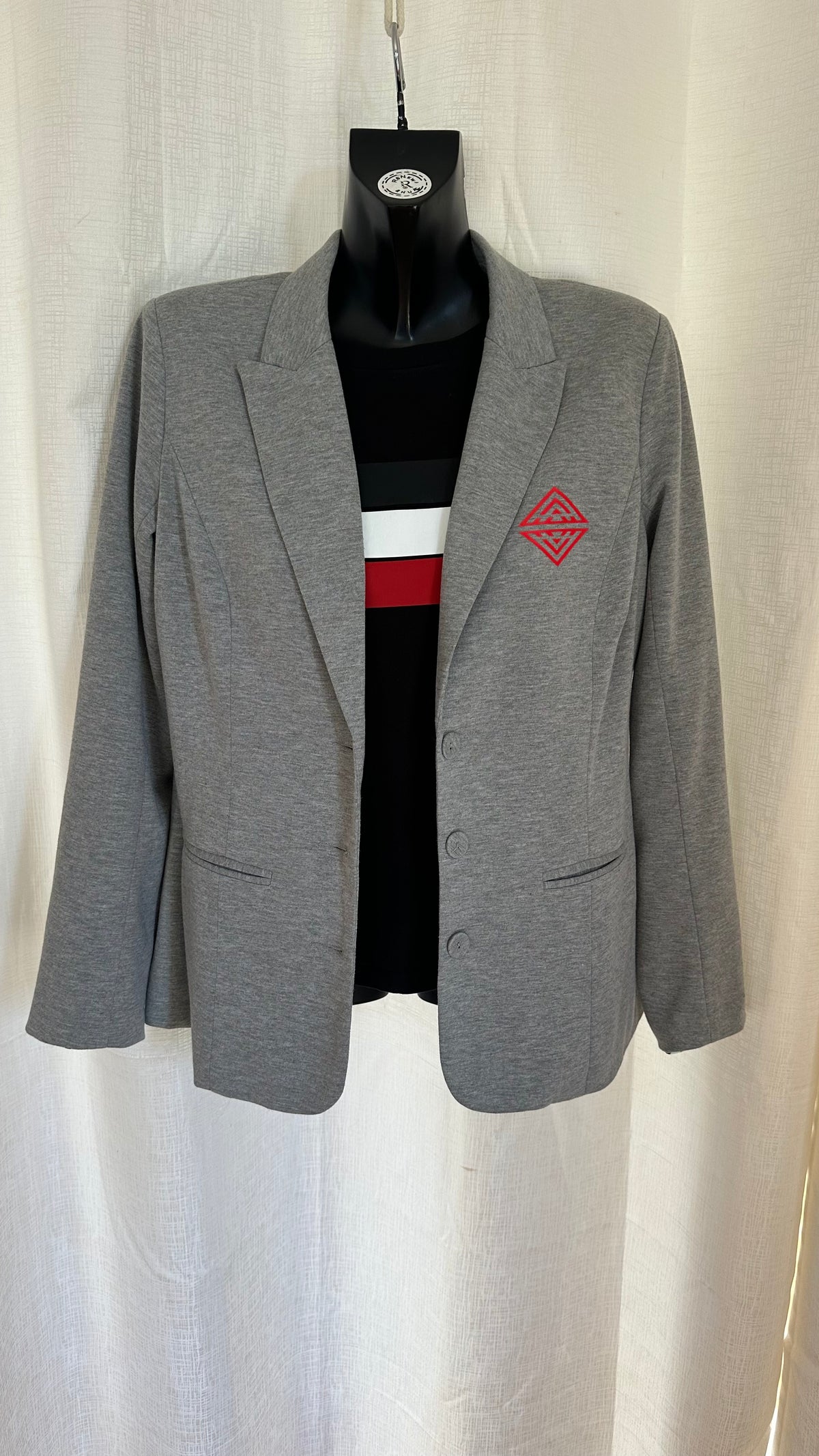 Statement Blazer  n Light Grey x Size 14 x