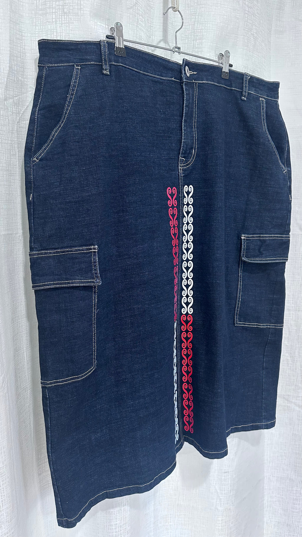 Midi Dark Denim Skirt - x Size 18 x