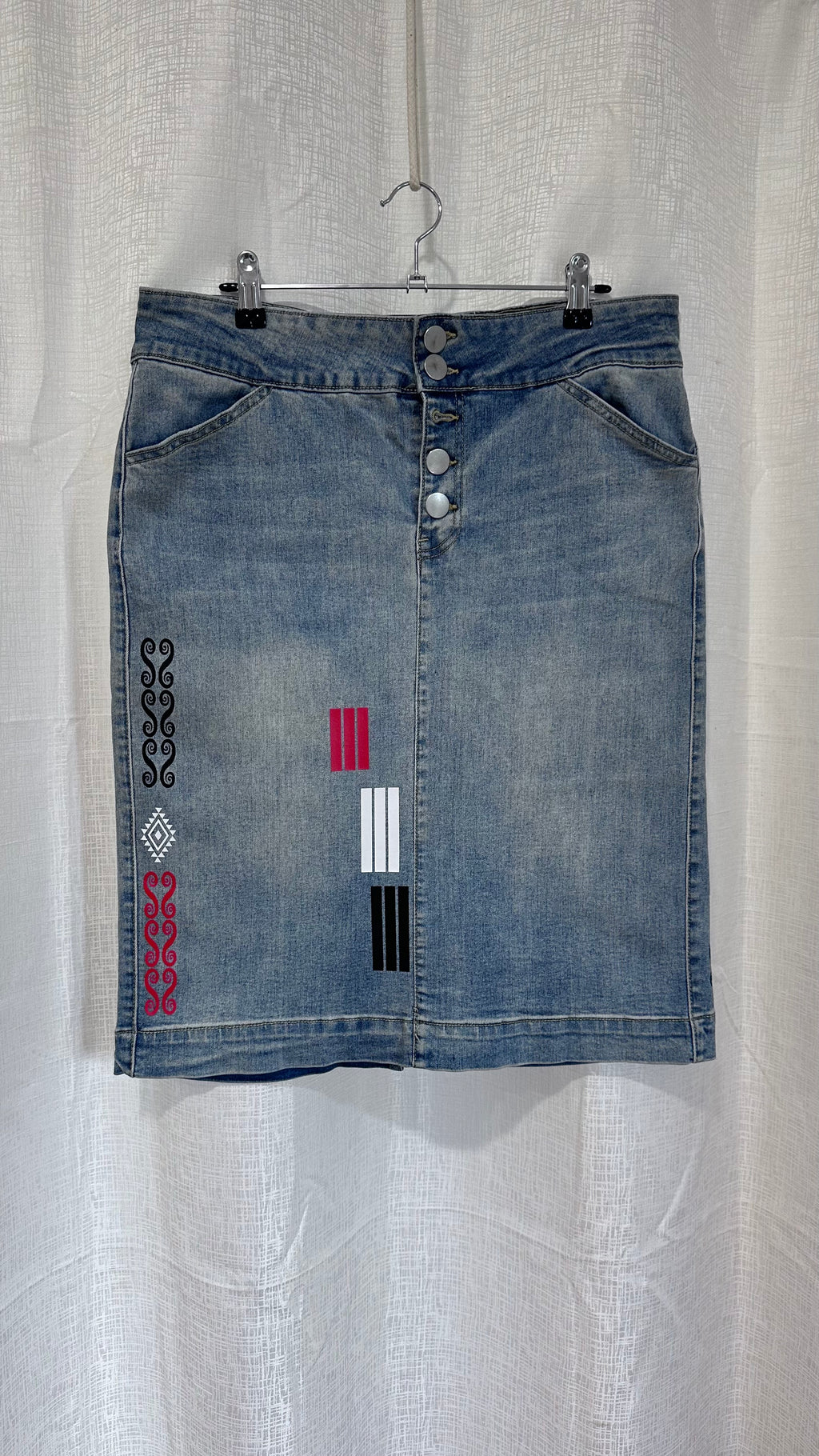 Mid Skirt n Denim - x Size 14 x