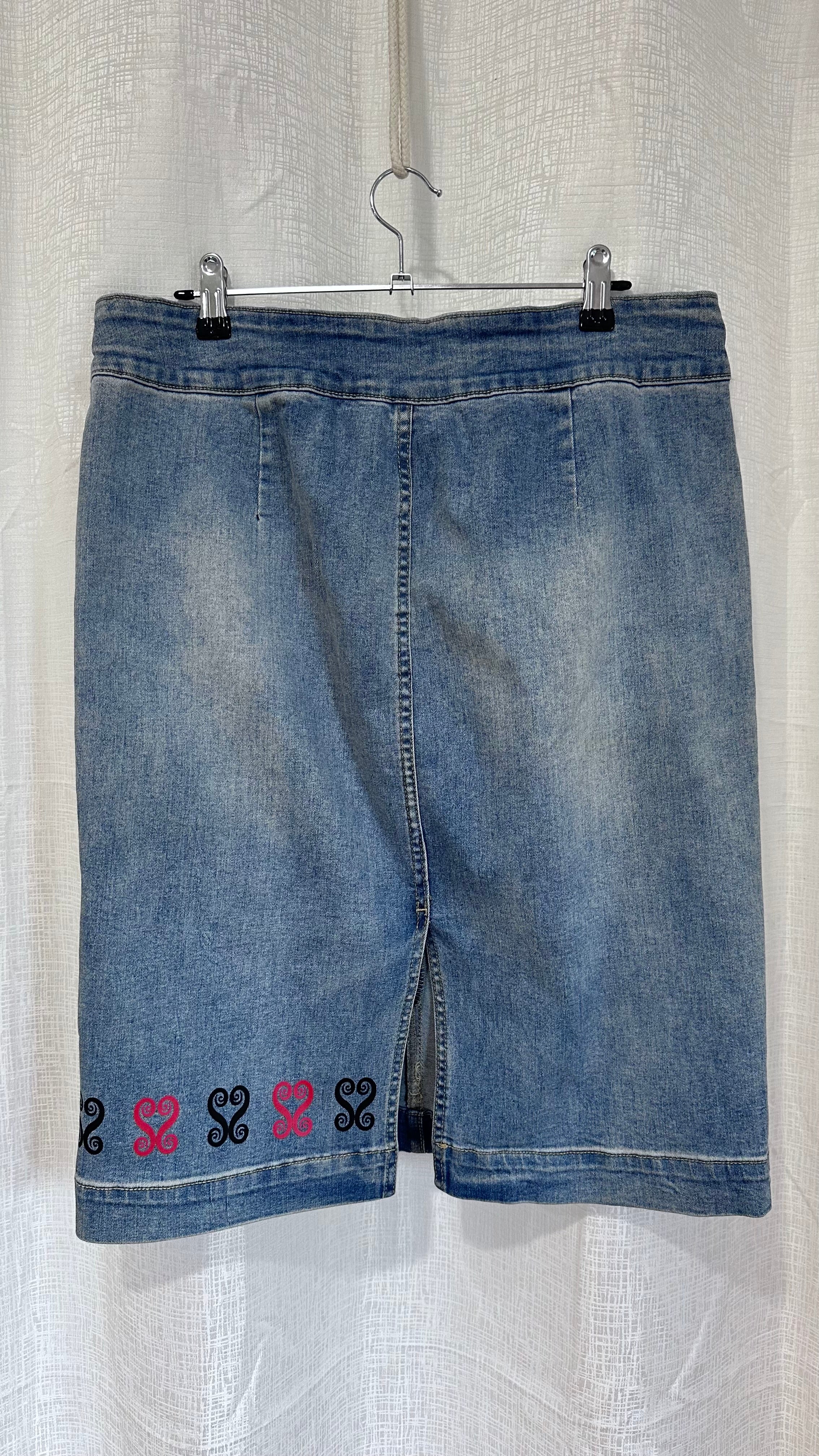 Mid Skirt n Denim - x Size 14 x