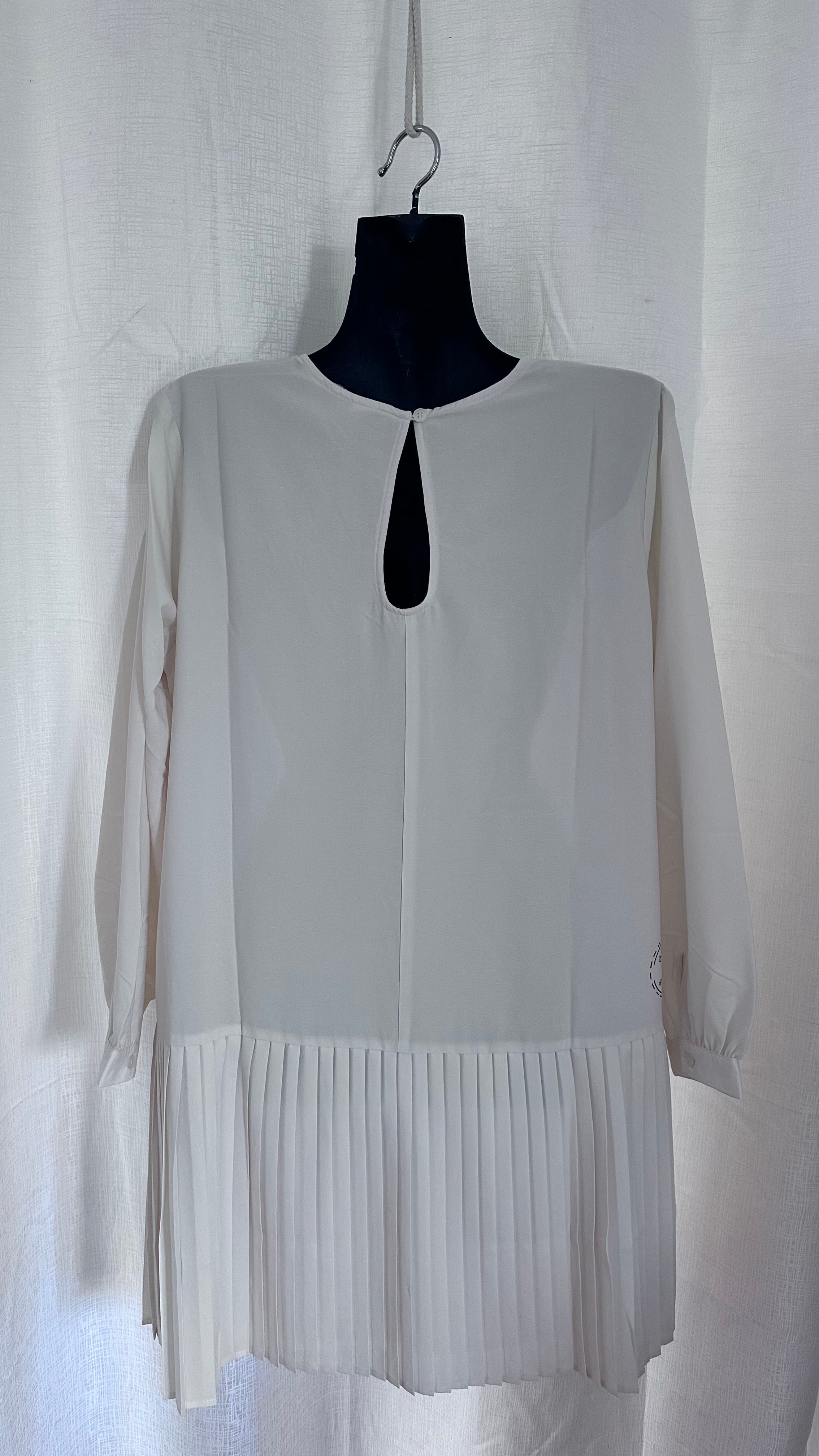 Pleats N Cream Mid Dress x Size 14 x