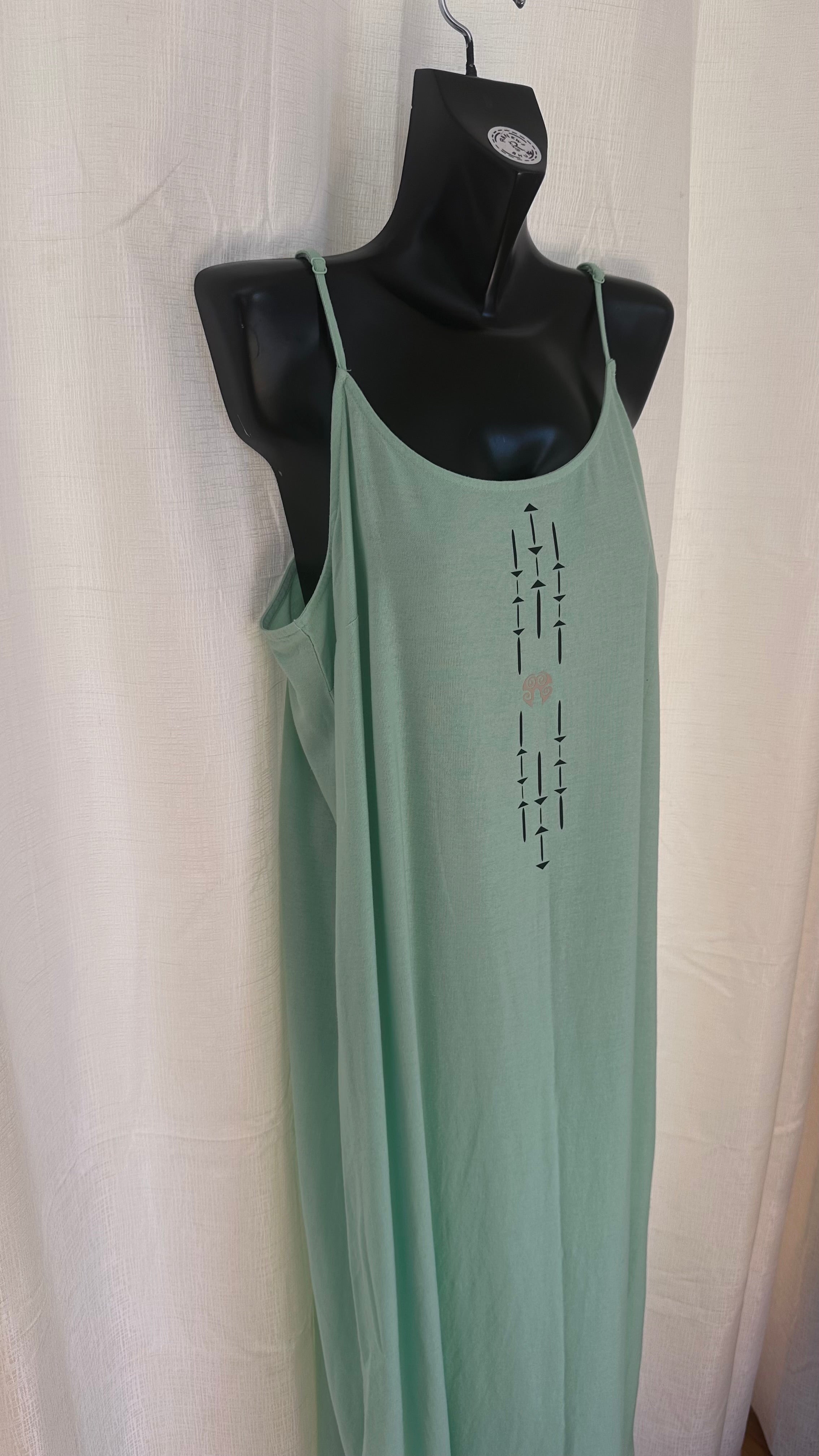 Maxi Dress n Sage Linen x Size 16 x