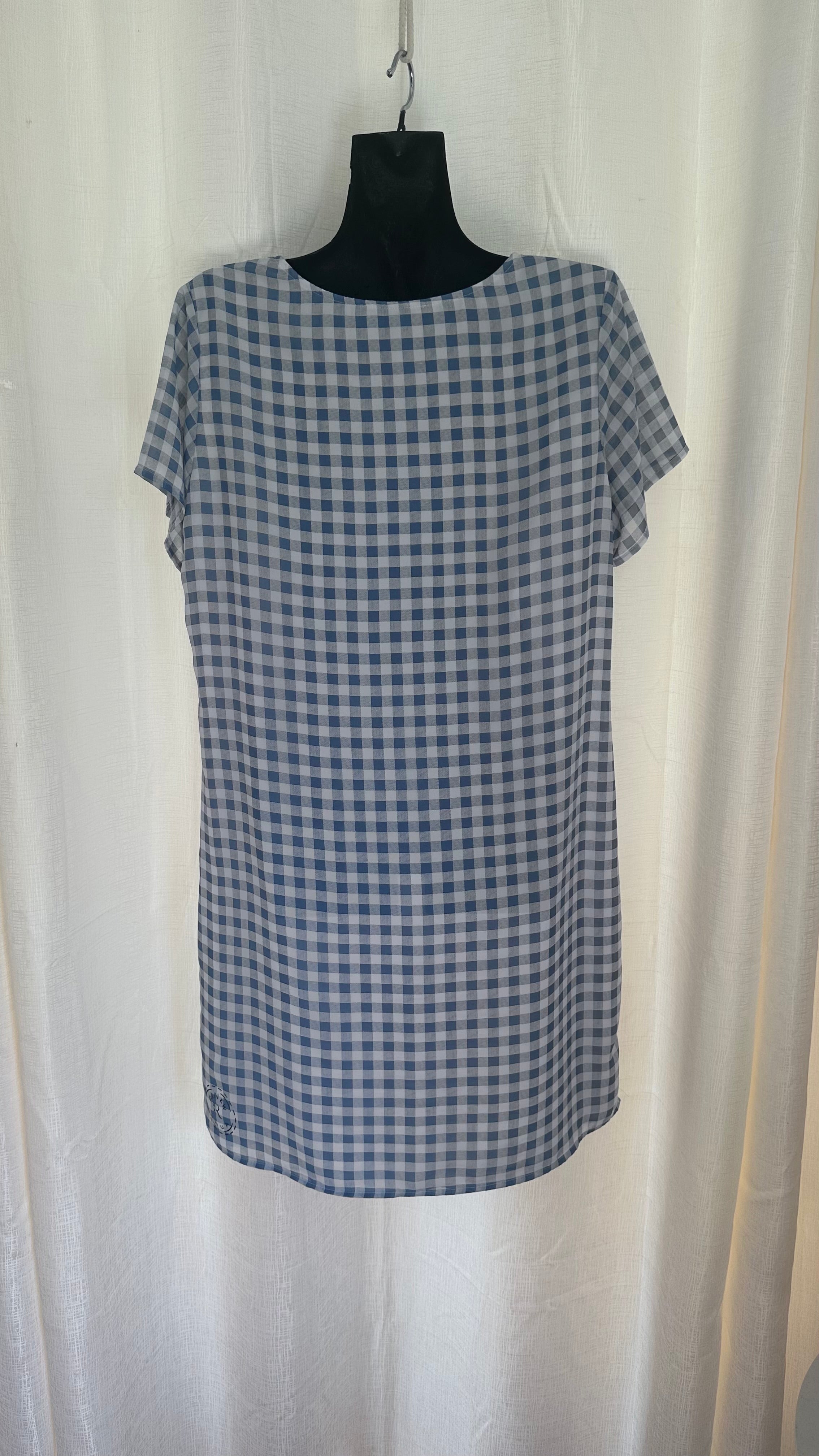Midi Dress n Blue n White  x Size 14 x