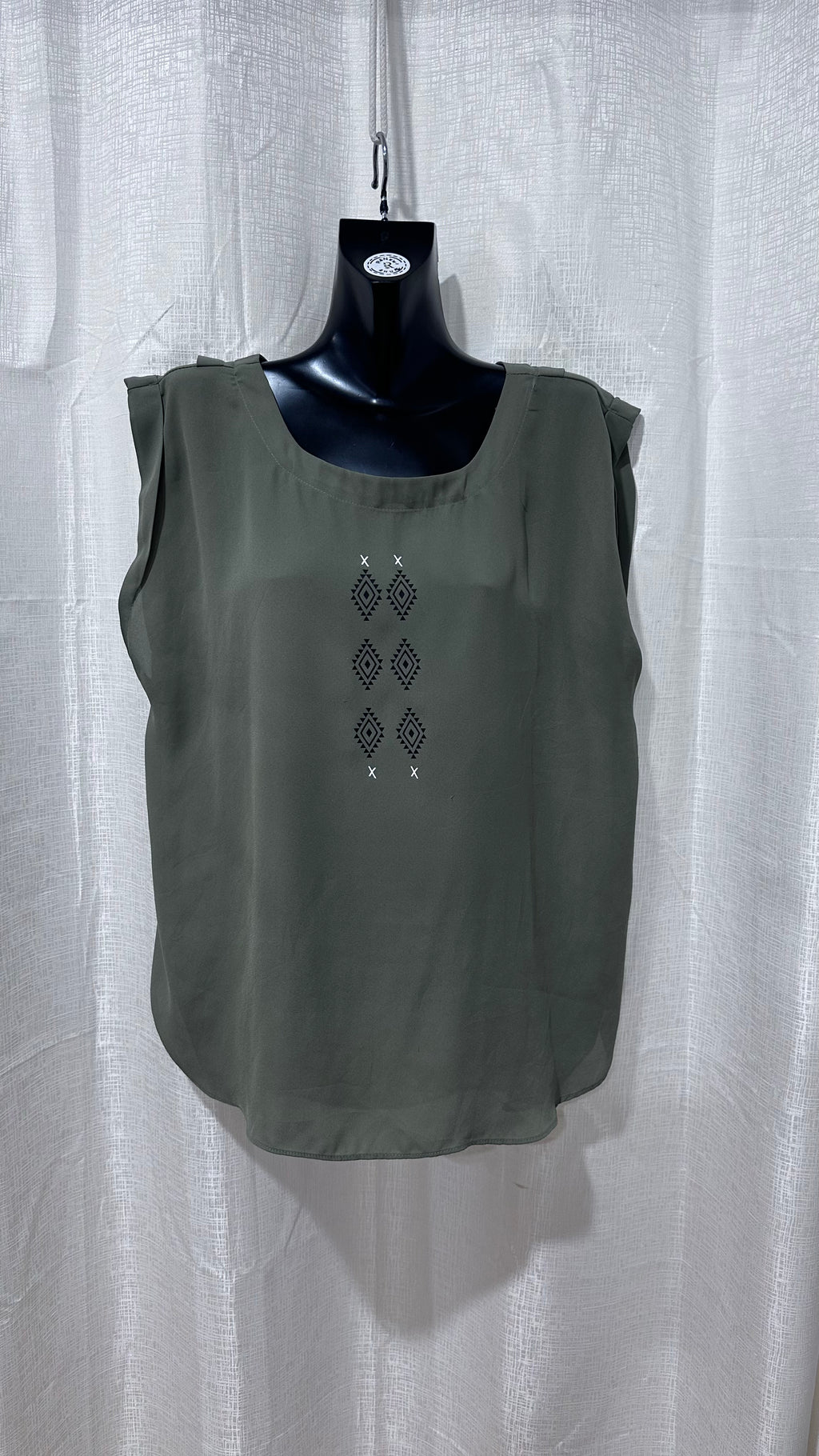 Wahine Top n Khaki Green x Size 16 x