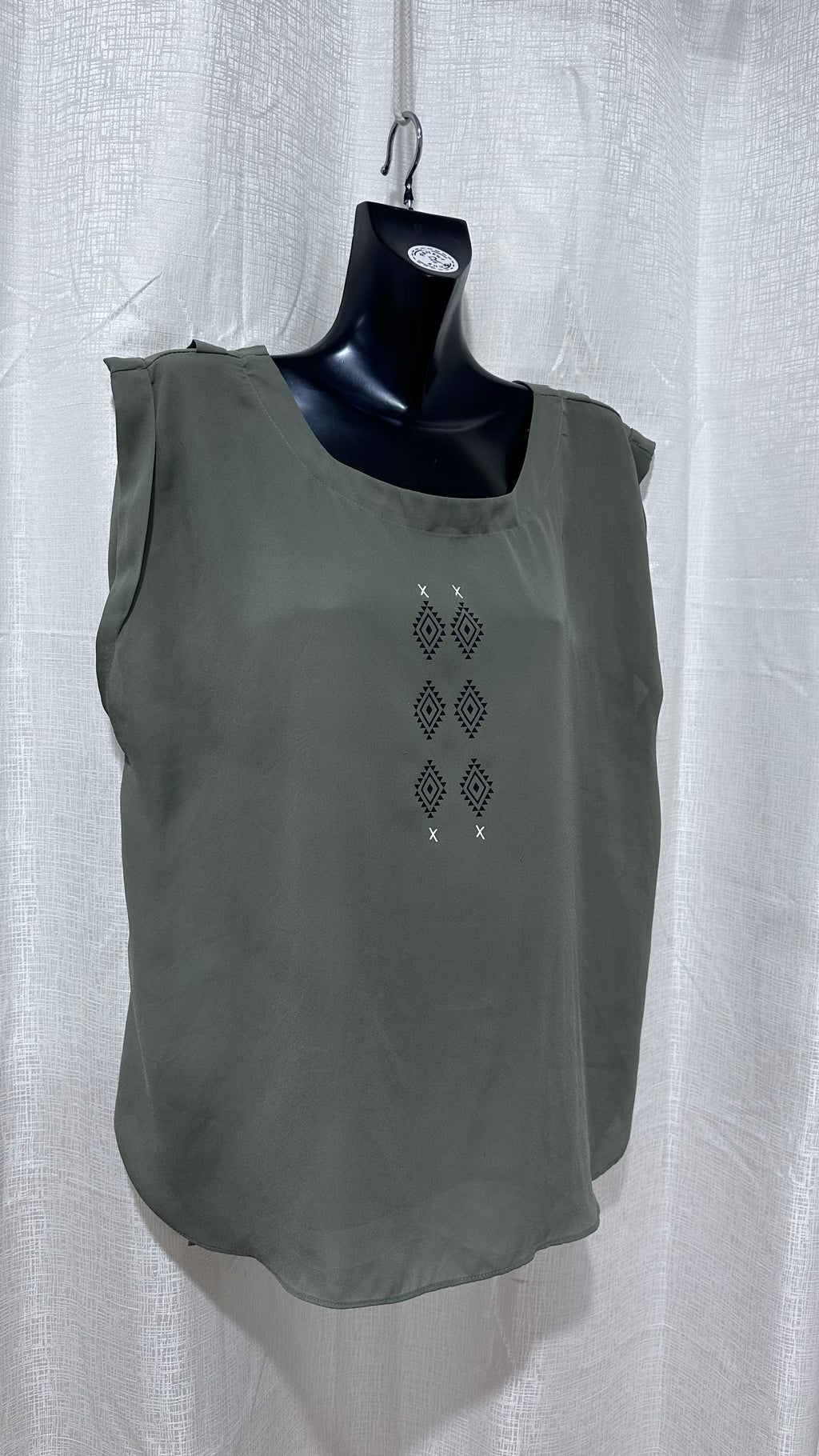 Wahine Top n Khaki Green x Size 16 x