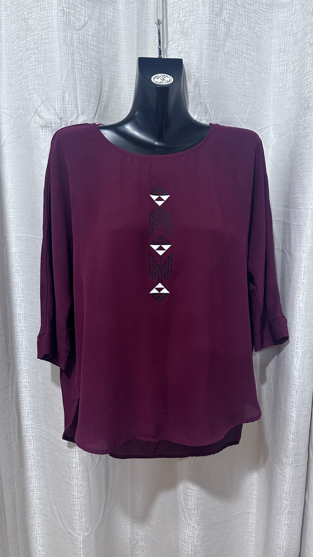 Wahine Top n Burgundy  x Size 12 x