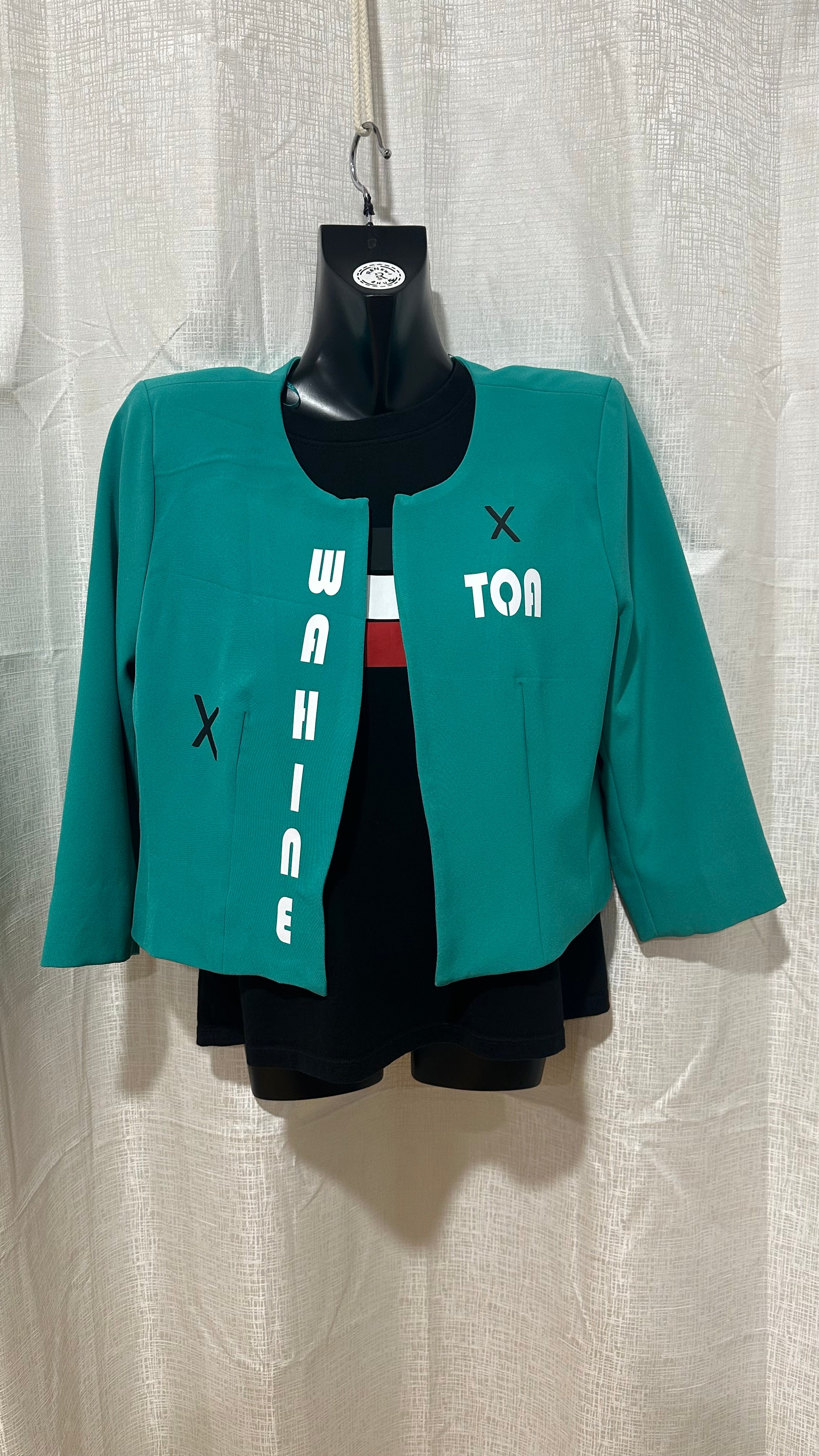 STATEMENT Blazer n Teal x Size 14 x