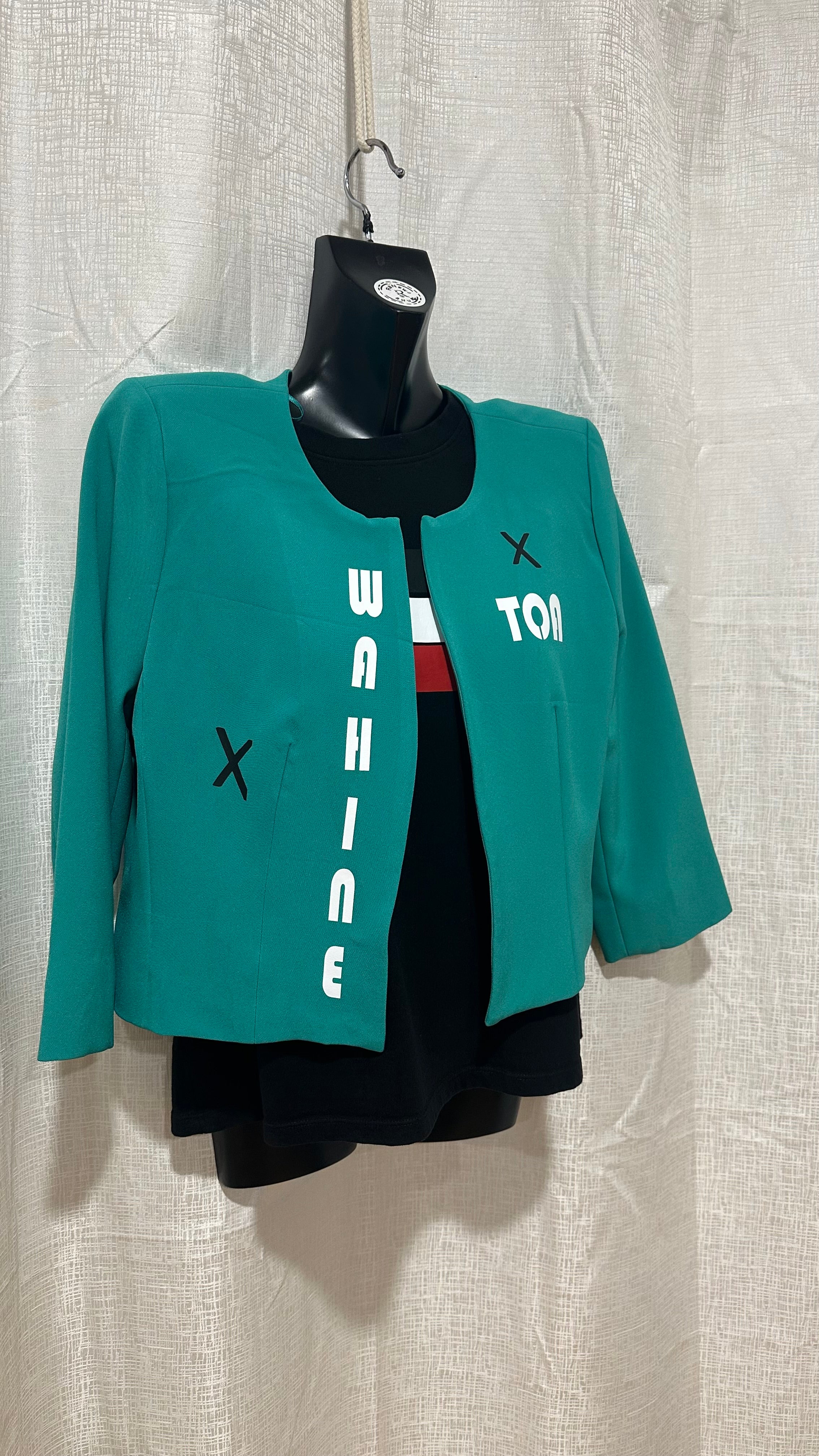 STATEMENT Blazer n Teal x Size 14 x