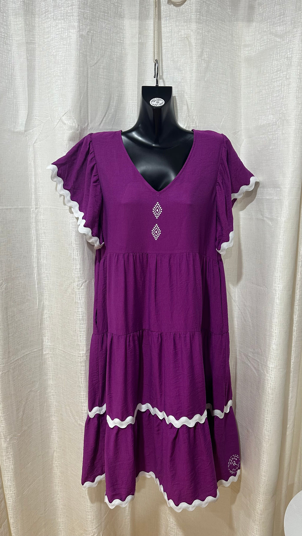 Midi Dress n  Magenta x Size 14 x