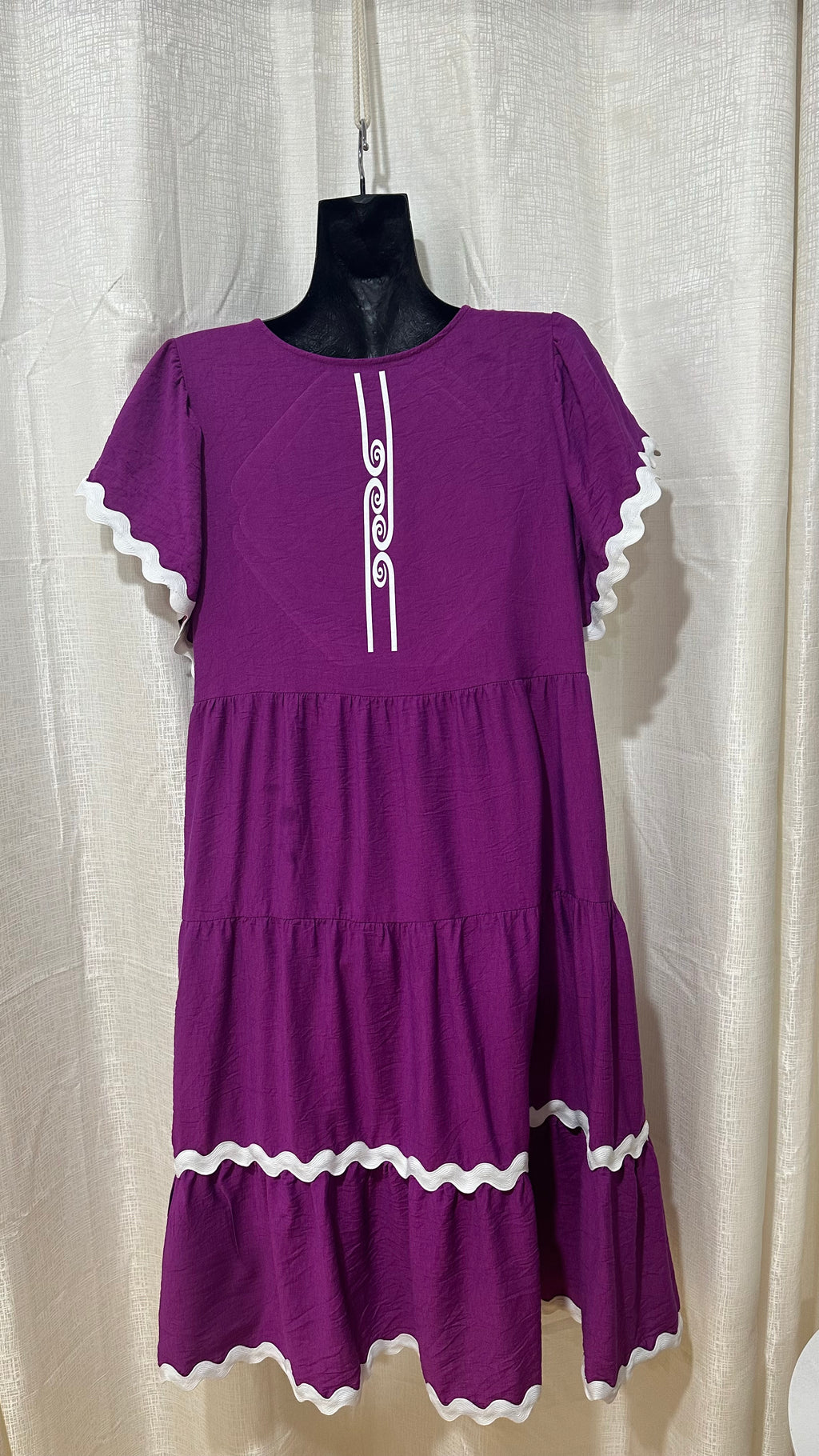 Midi Dress n  Magenta x Size 14 x