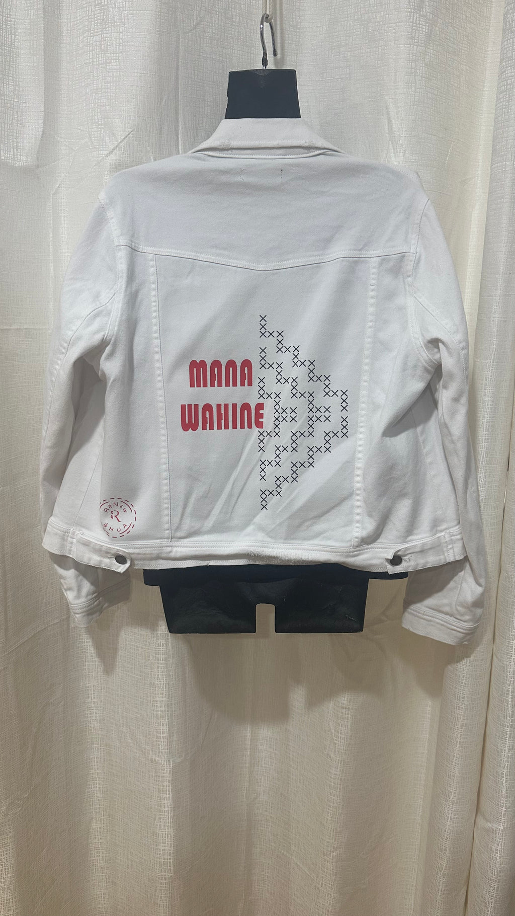 STATEMENT Jacket n White Denim x Size 14 x