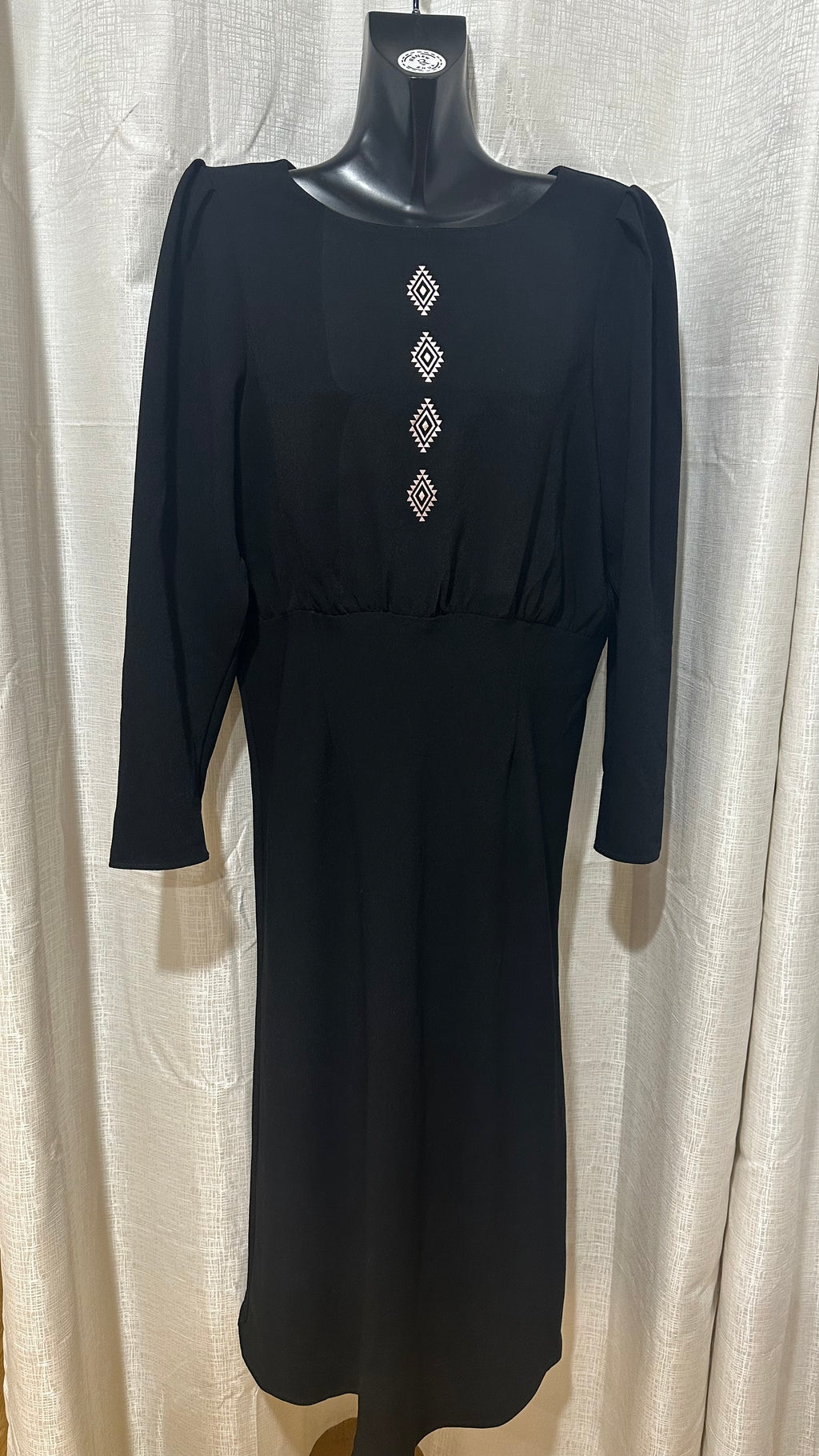 Maxi Fitted Dress n Black x Size 14 x