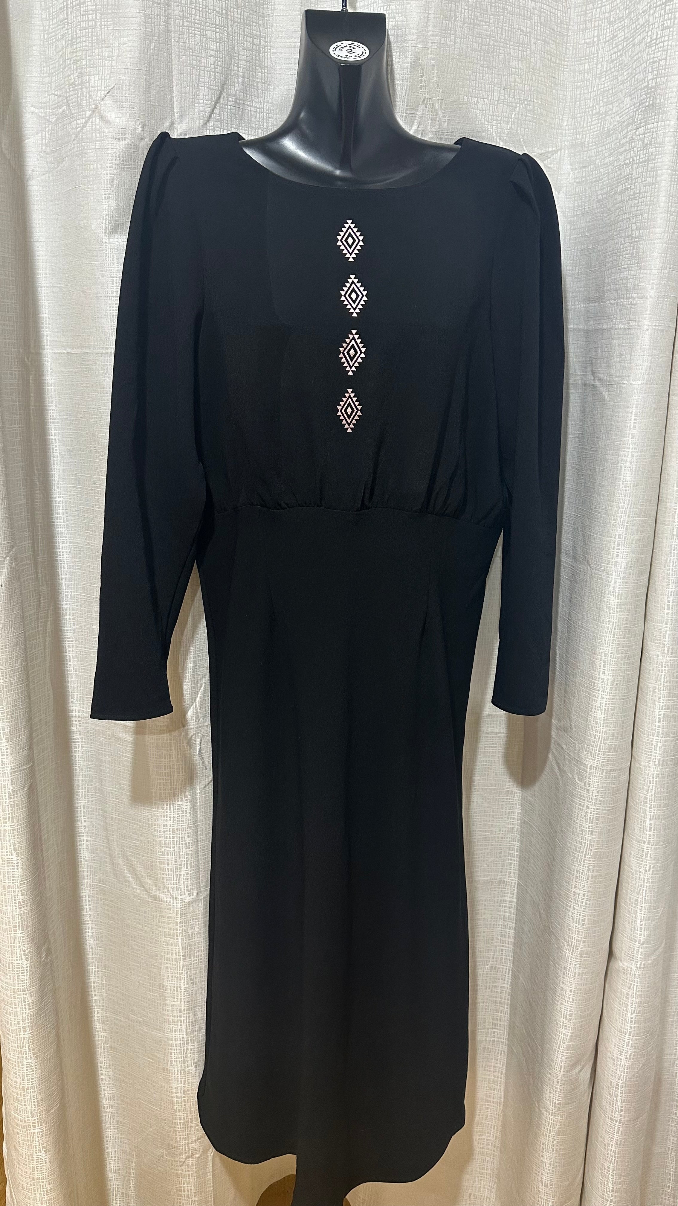 Maxi Fitted Dress n Black x Size 14 x