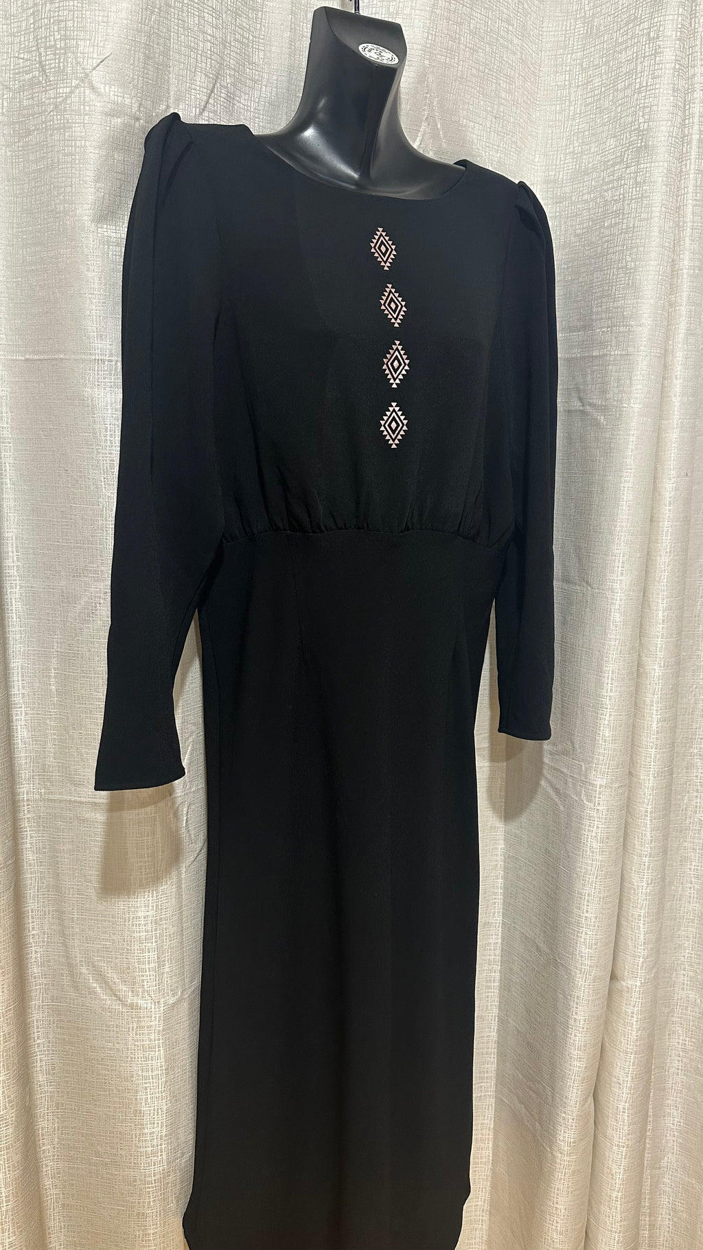 Maxi Fitted Dress n Black x Size 14 x