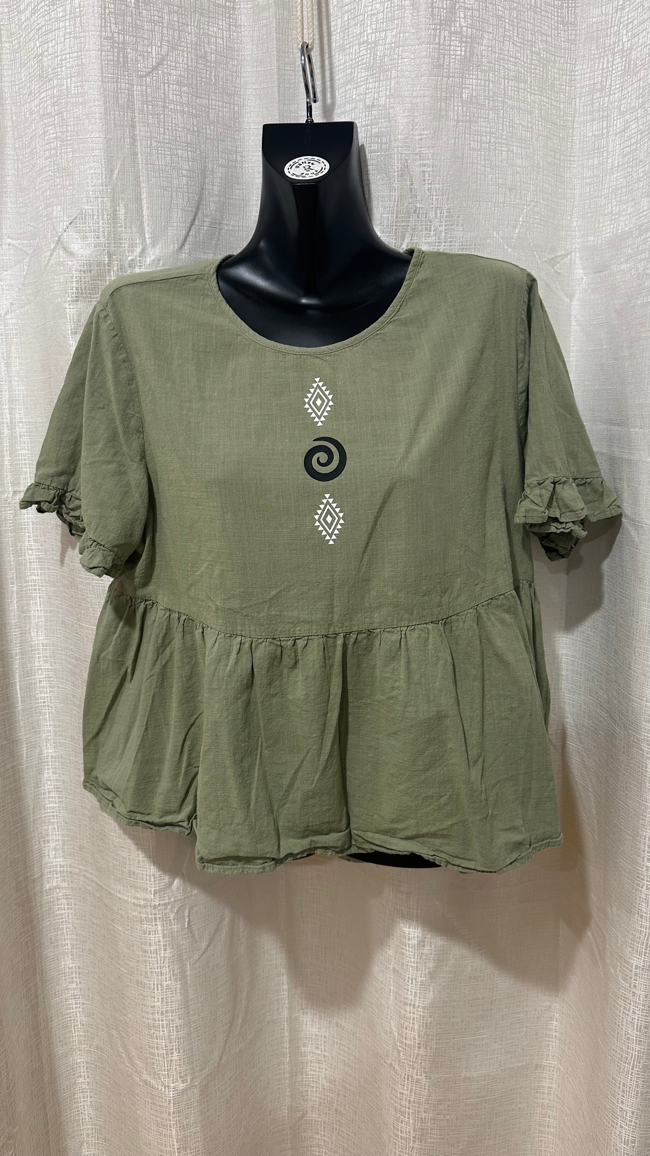 Wahine Top n Sage Green x Size 16 x