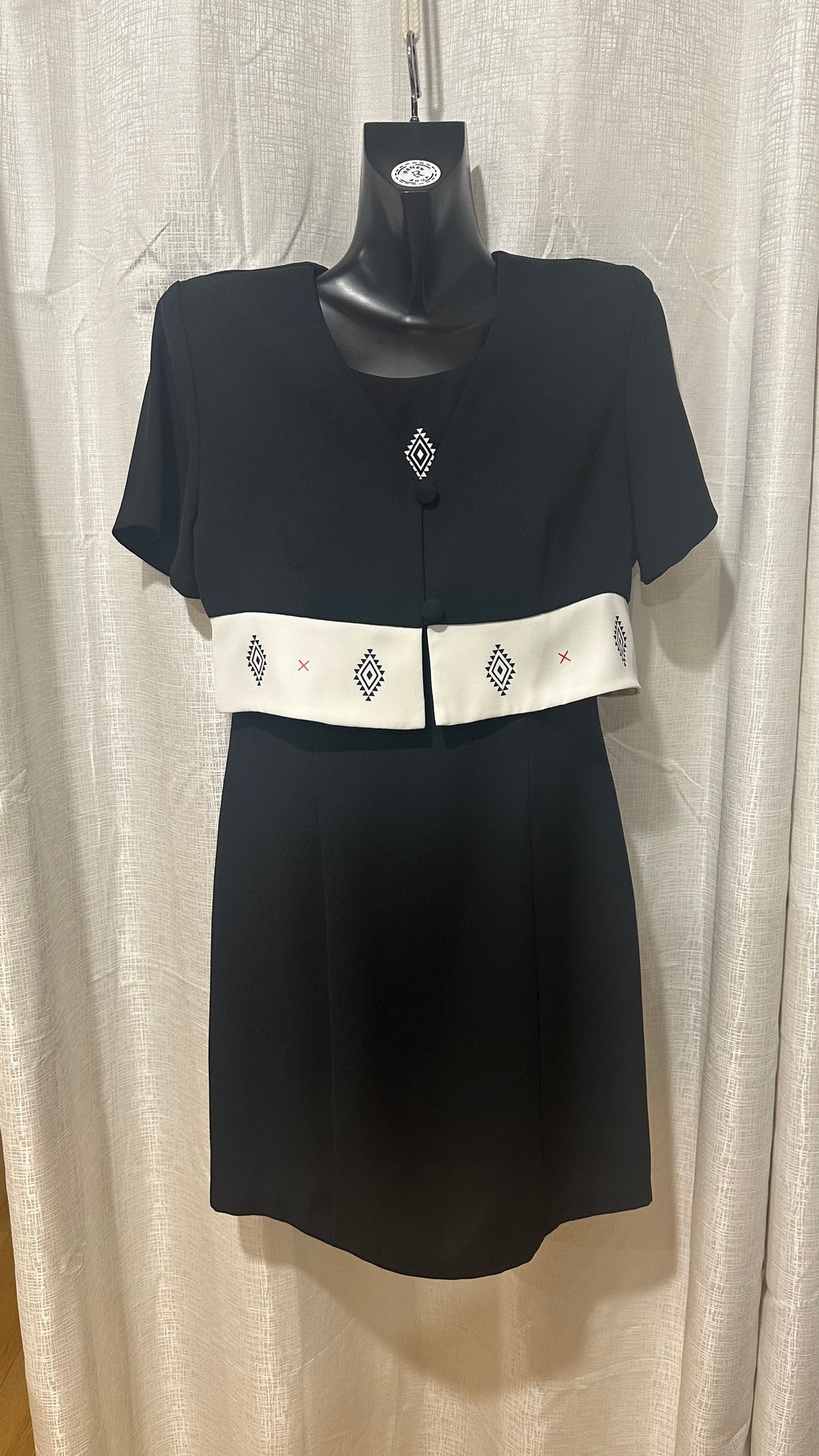 One Piece Midi Dress n Black n White x Size 12 x