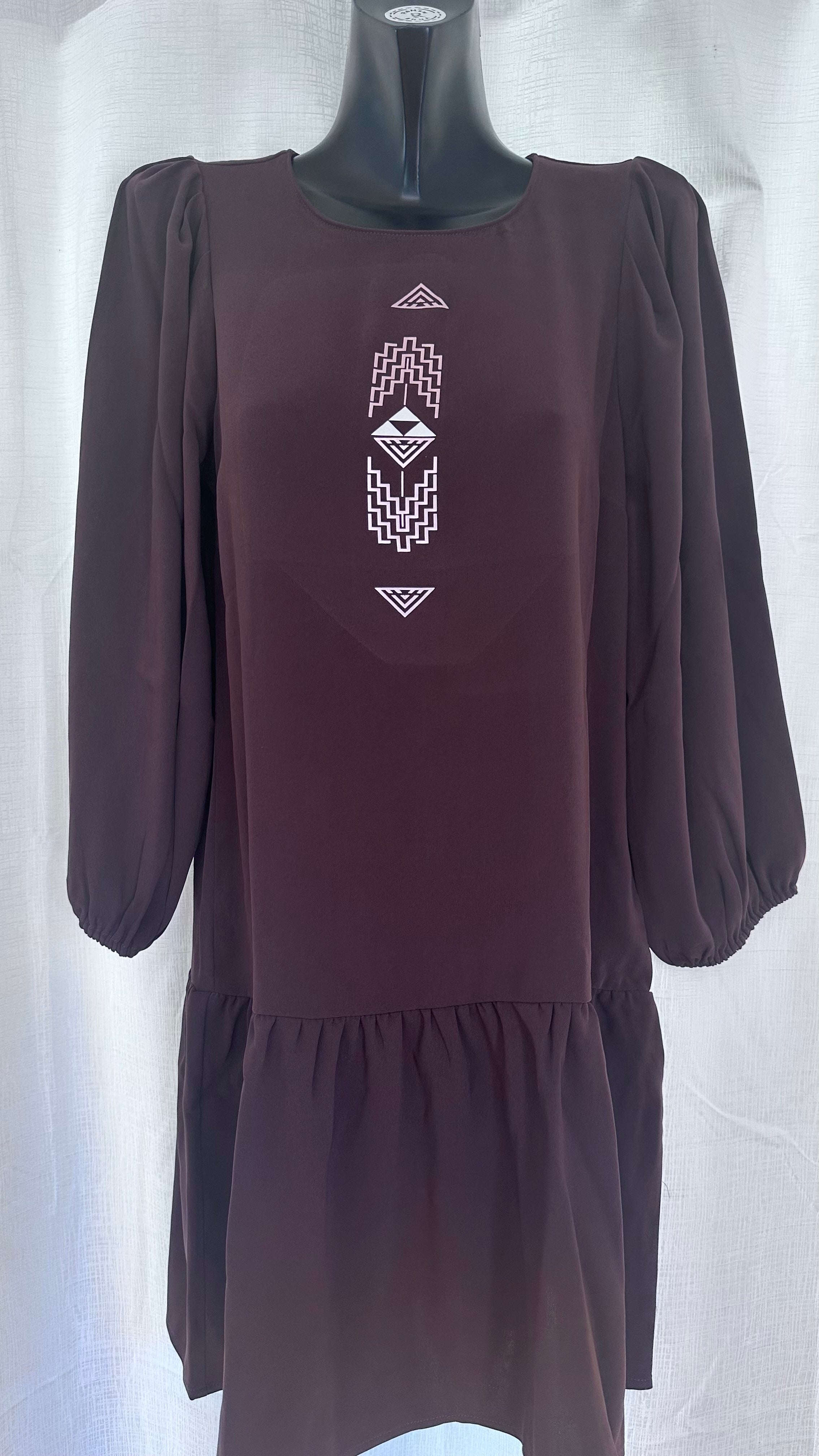Designer in Brown Dress x Size 8 x