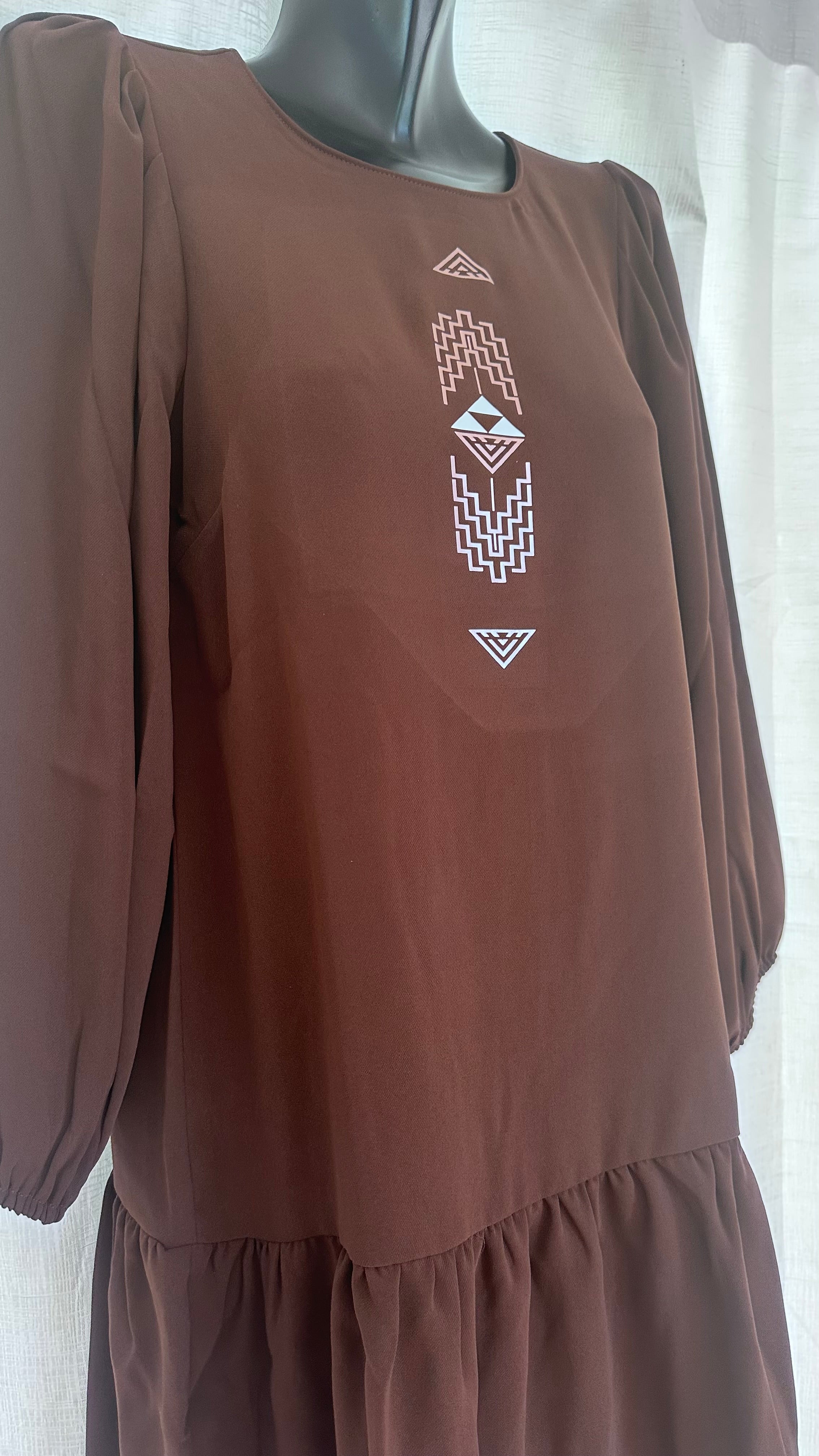 Designer in Brown Dress x Size 8 x