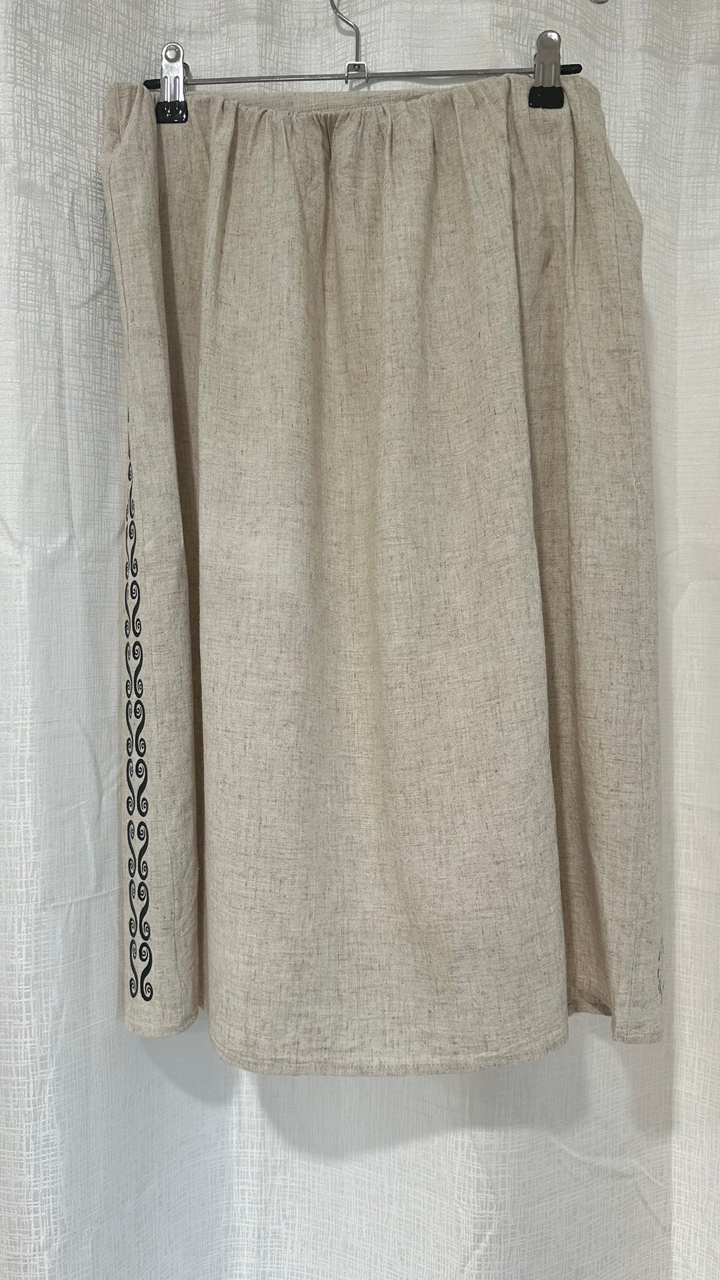 Linen Mid-length Skirt - x Size 10 x