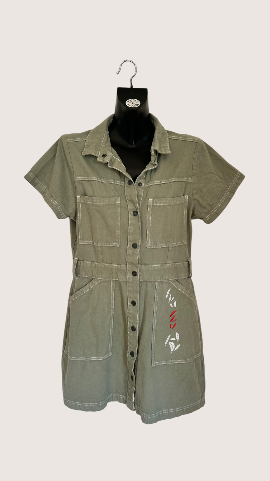 Short Denim like Dress n Green x Size 12 x