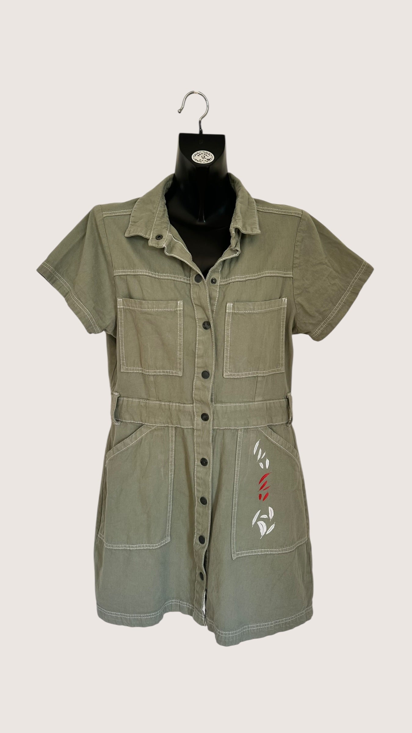 Short Denim like Dress n Green x Size 12 x