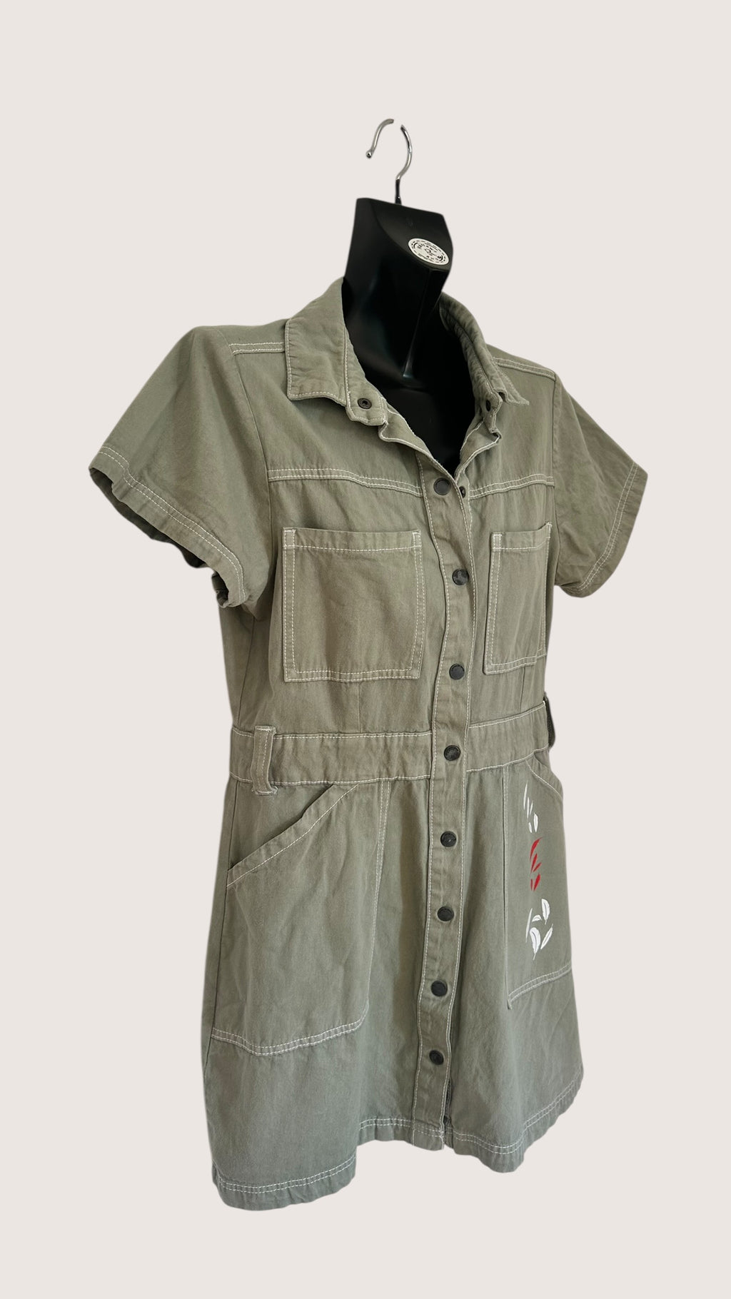 Short Denim like Dress n Green x Size 12 x